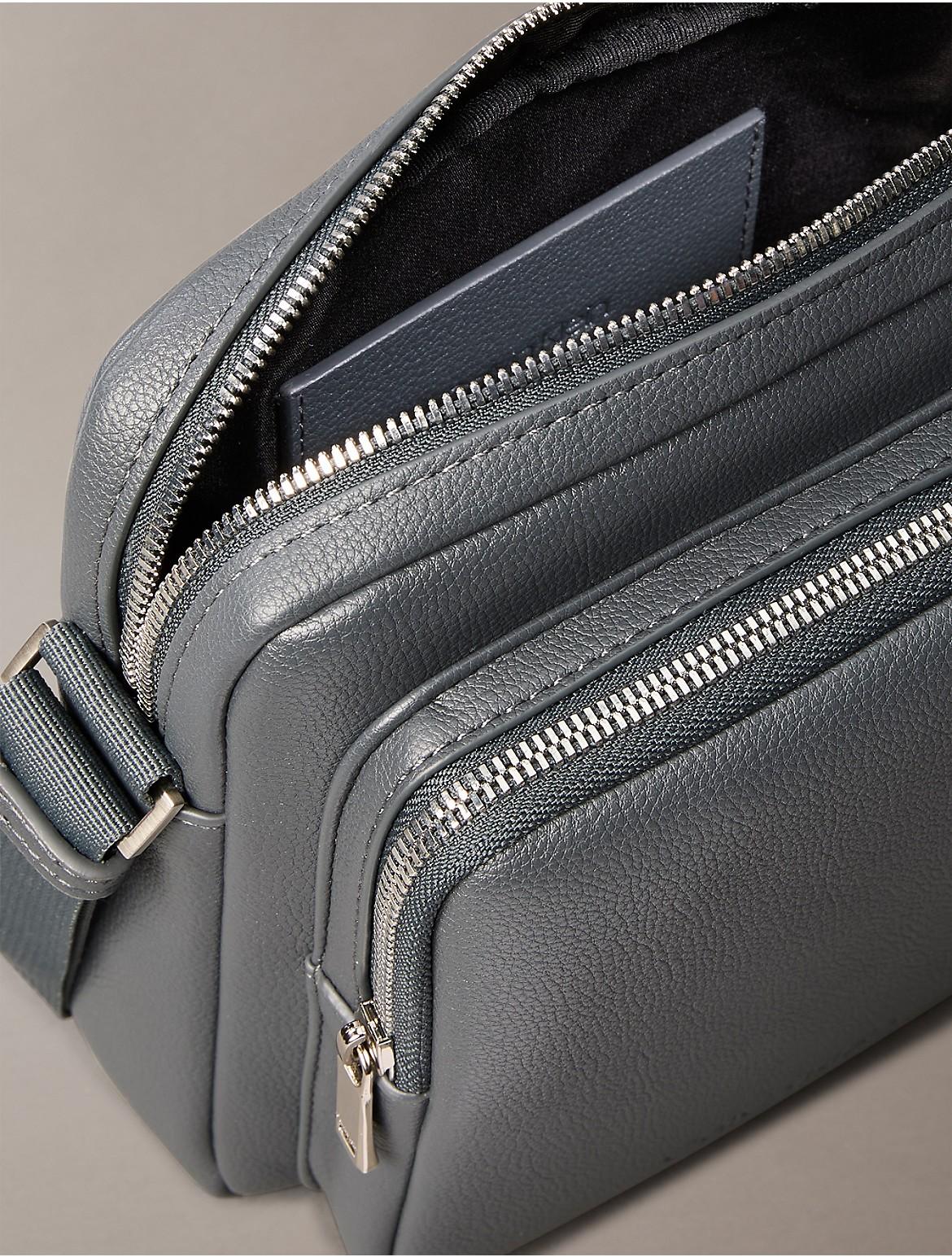 Calvin Klein Micro Pebble Reporter Bag in Gray for Men | Lyst