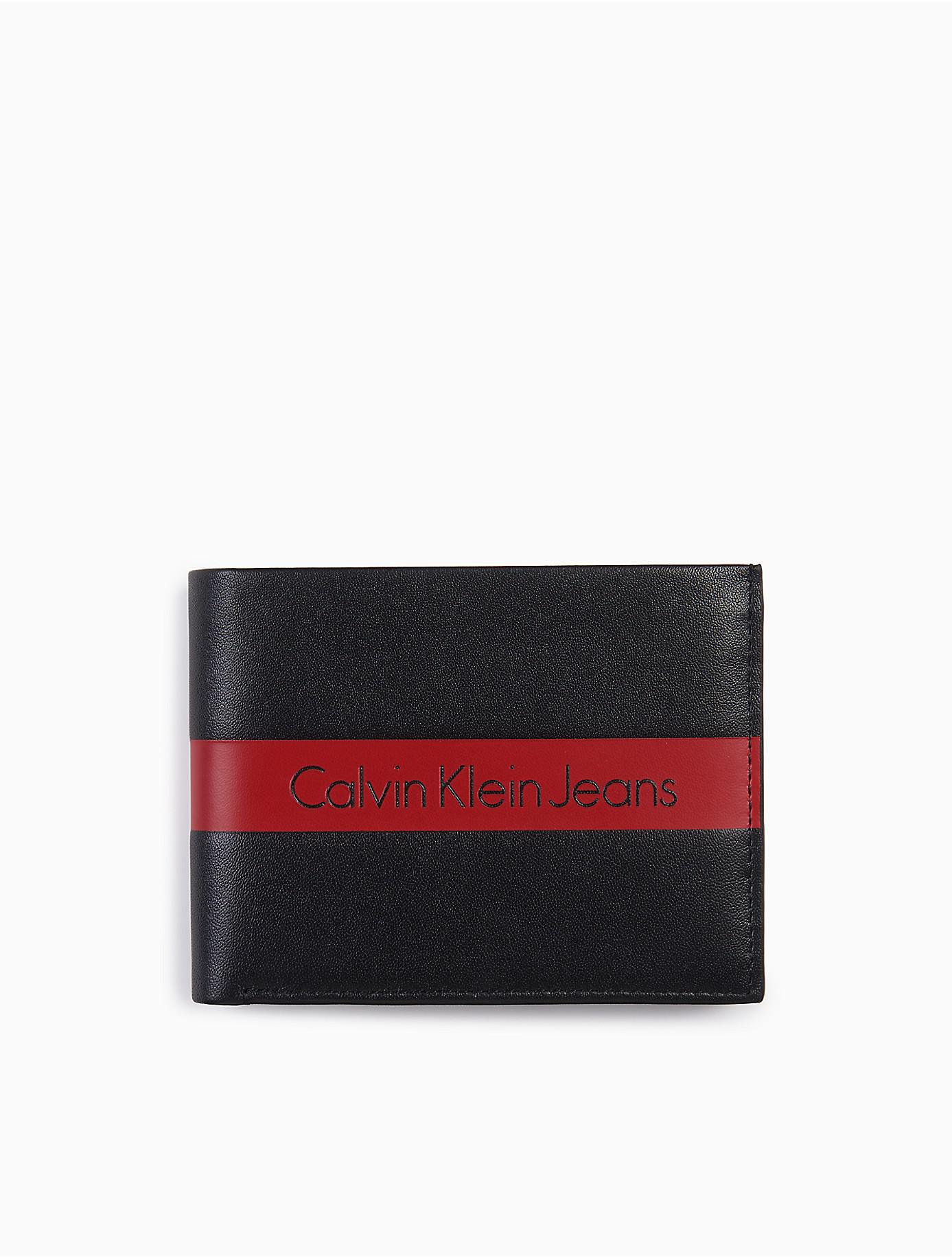 calvin klein logo wallet