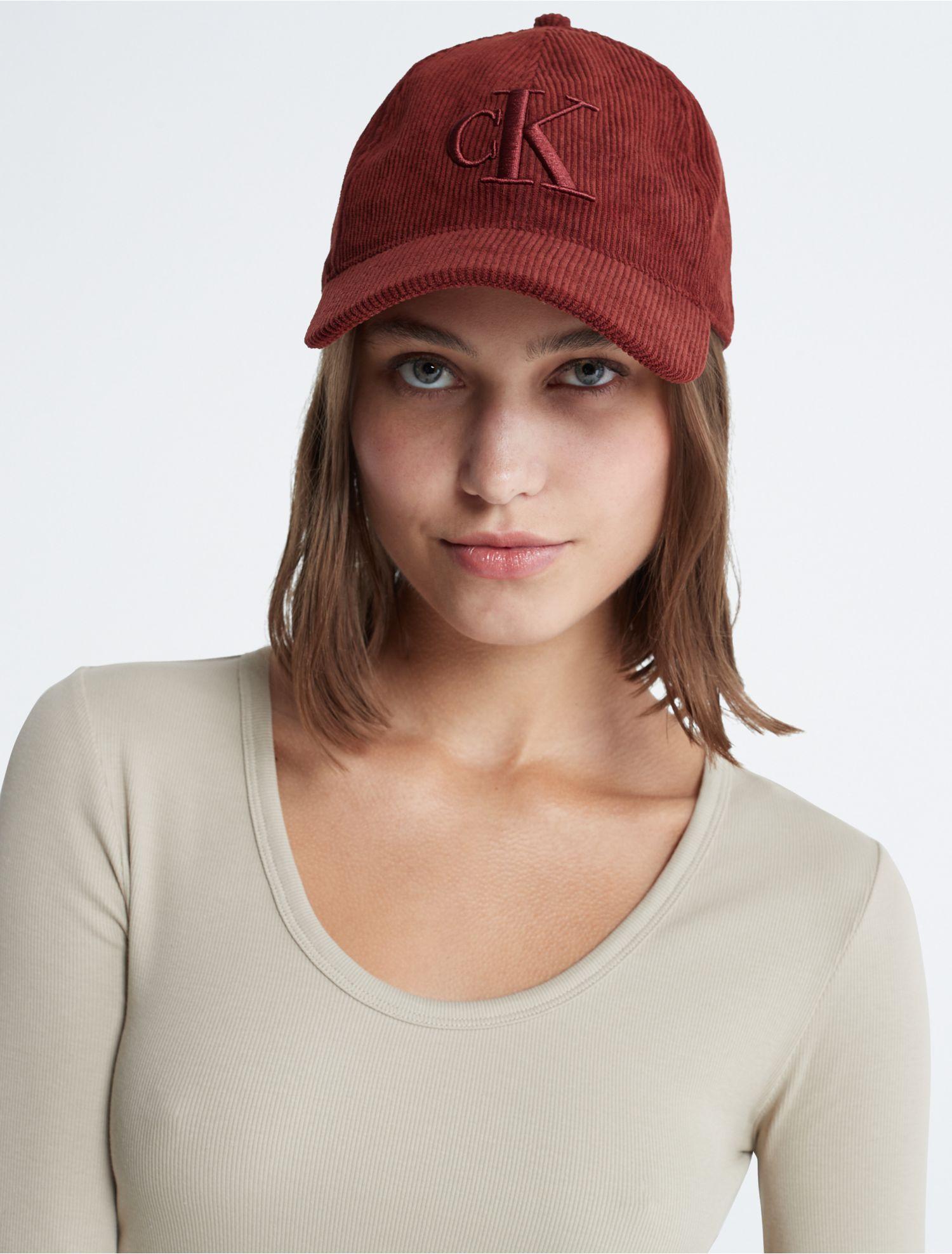Calvin Klein Corduroy Logo Cap in Red for Men | Lyst