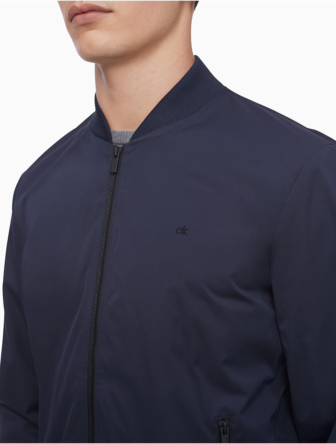 Calvin Klein Regular Fit Matte Bomber Jacket in Blue for Men | Lyst