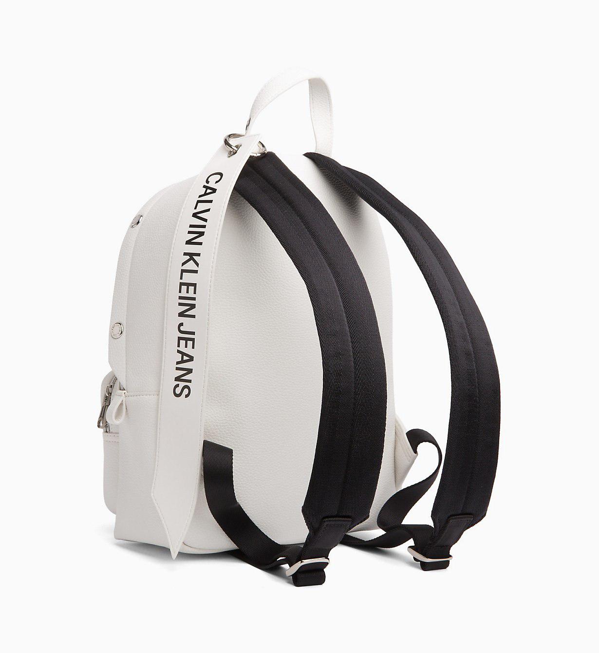 Calvin Klein Medium Logo Banner Backpack in White Lyst