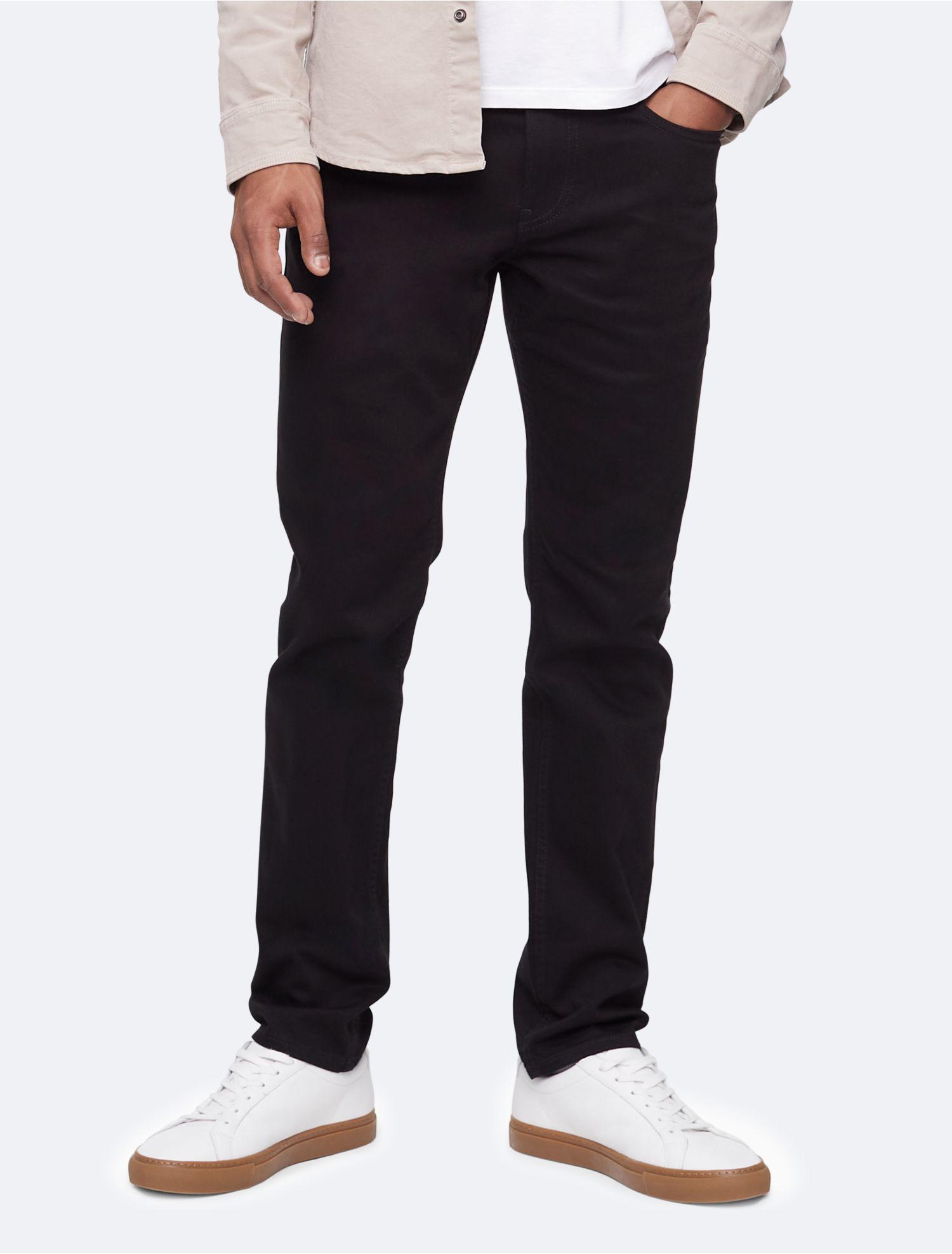 Calvin Klein Slim Fit Forever Black Jeans for Men | Lyst