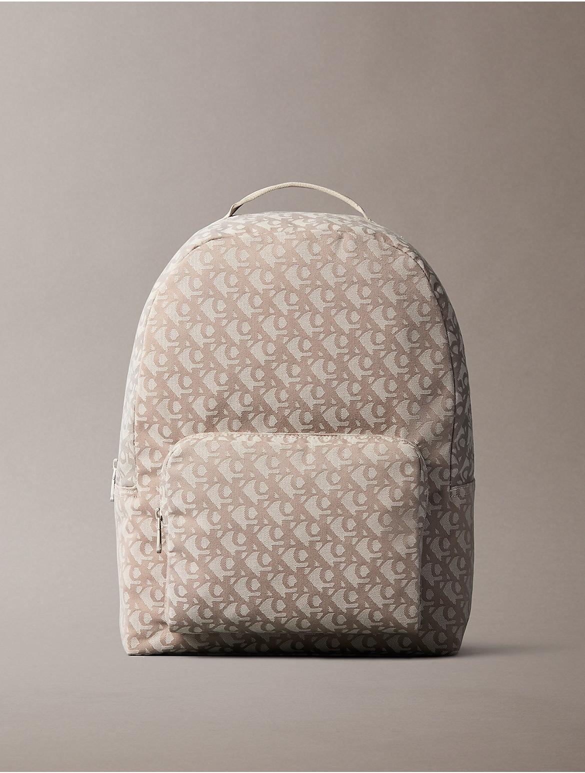Calvin Klein NWT Monogram Backpack in Light Beige/White Calvin Klein | Bags | Calvin Klein Backpack | Poshmark main image 4