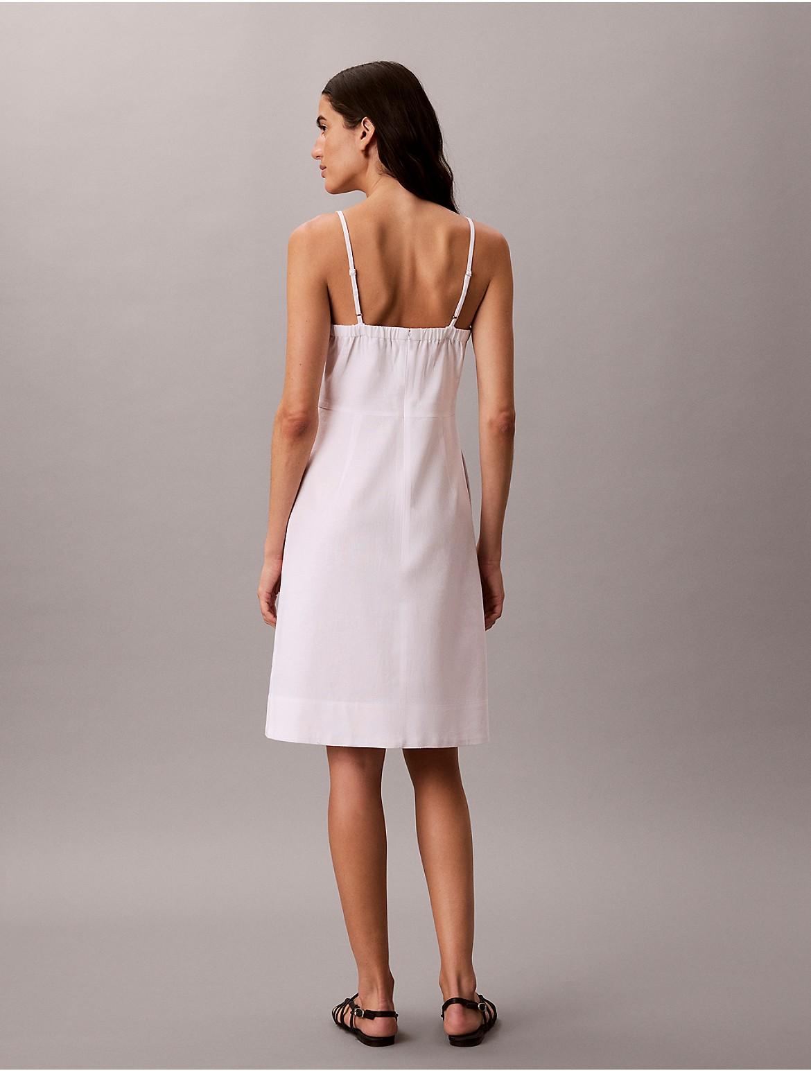 calvin klein linen blend day dress Linen Blend Day Dress