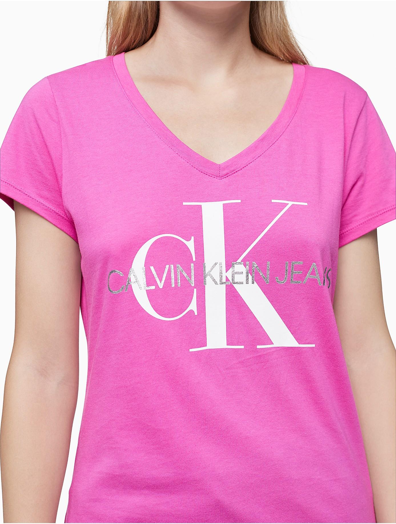 calvin klein v neck t shirt women's