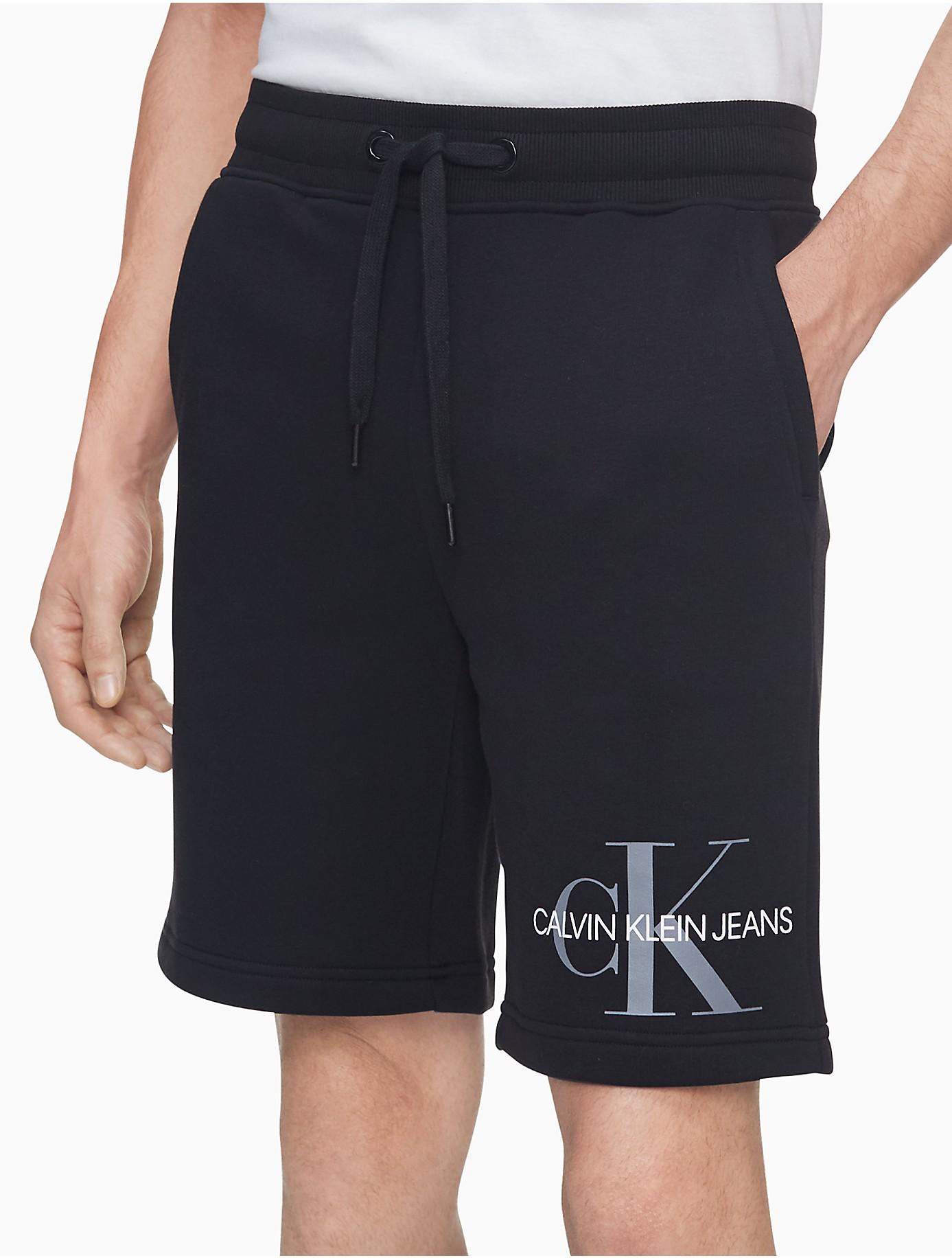 monogram logo drawstring fleece joggers