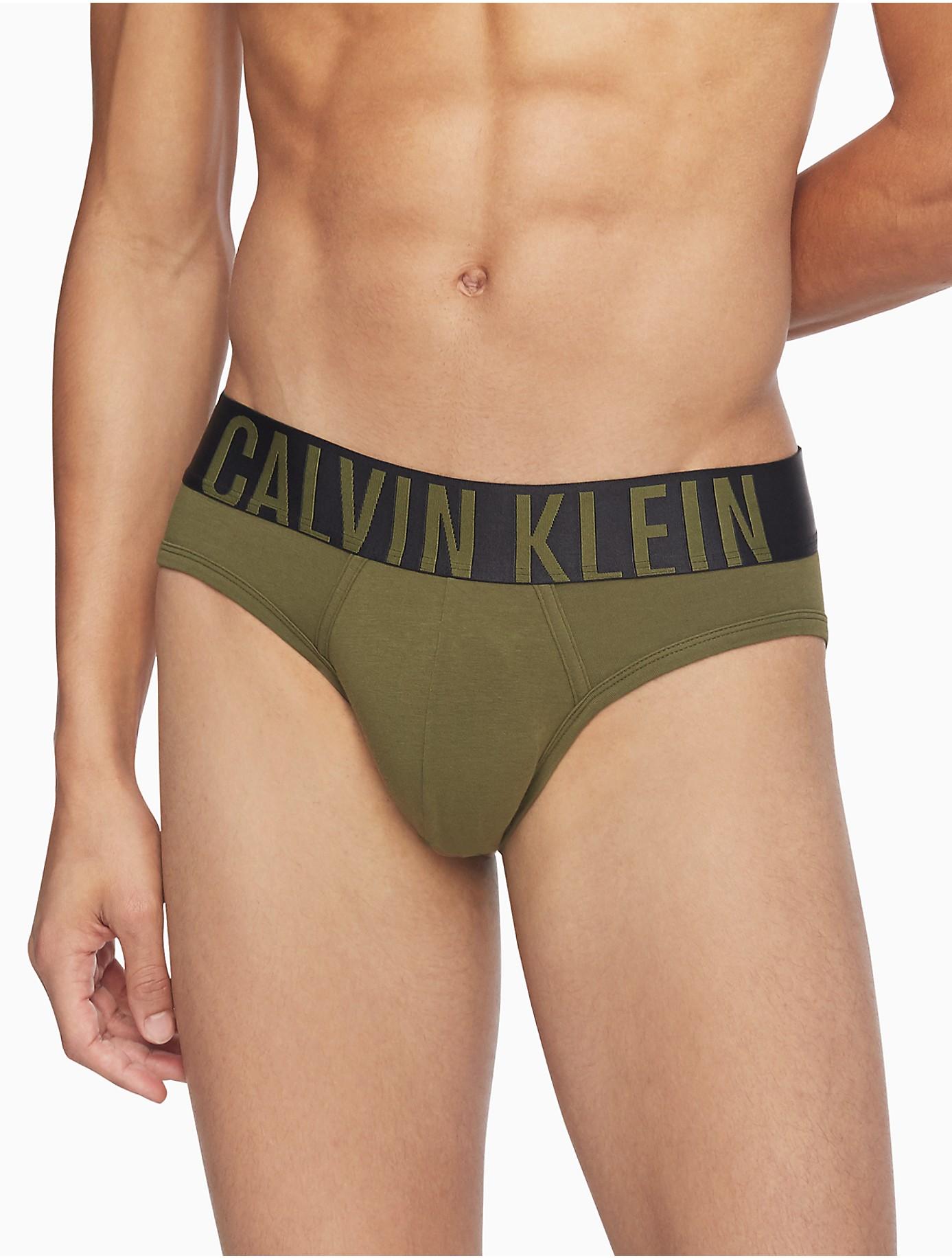 Calvin Klein Intense Power Cotton Hip Brief in Green for Men - Lyst
