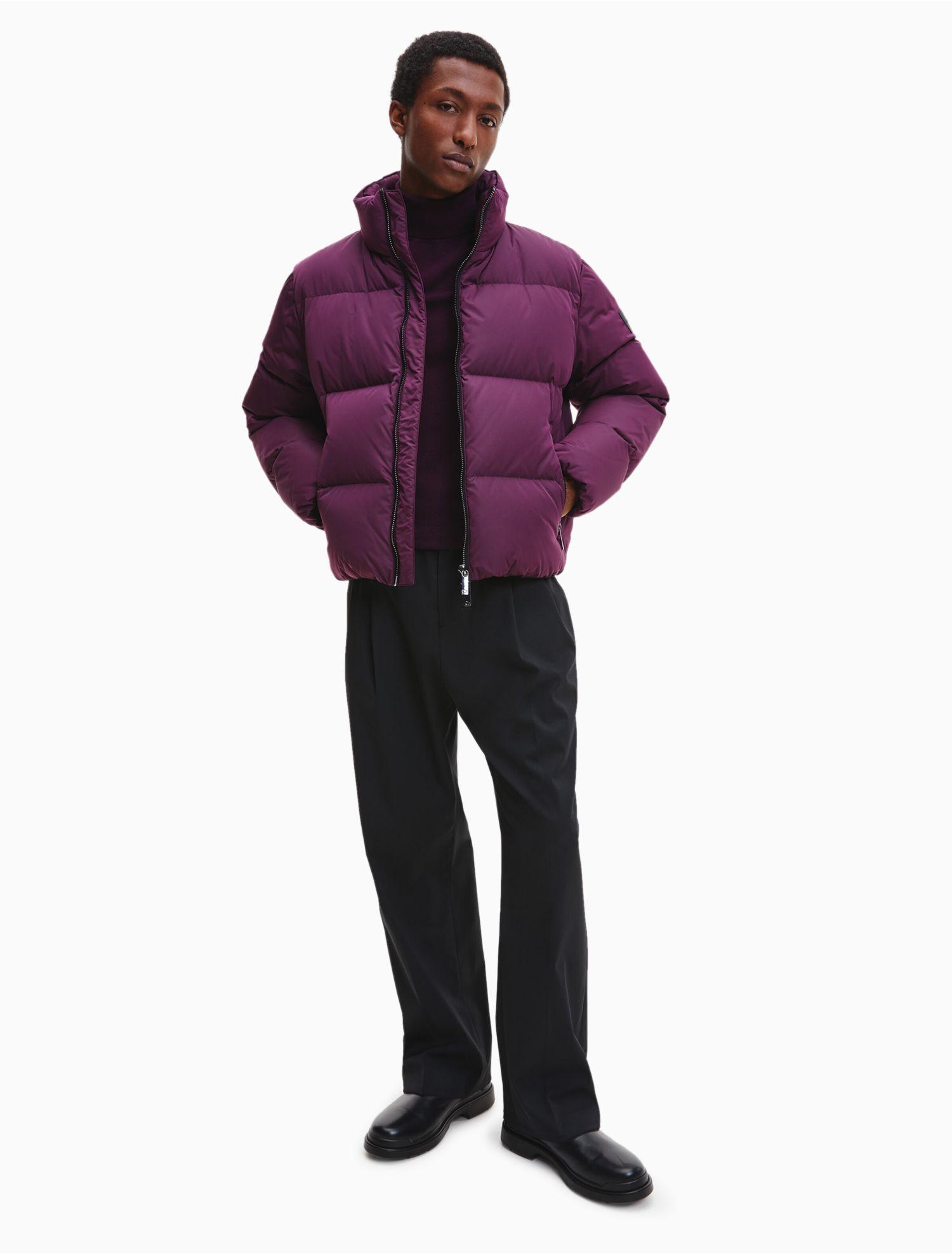 Calvin Klein Oversized Down Puffer Jacket in Purple for Men | Lyst