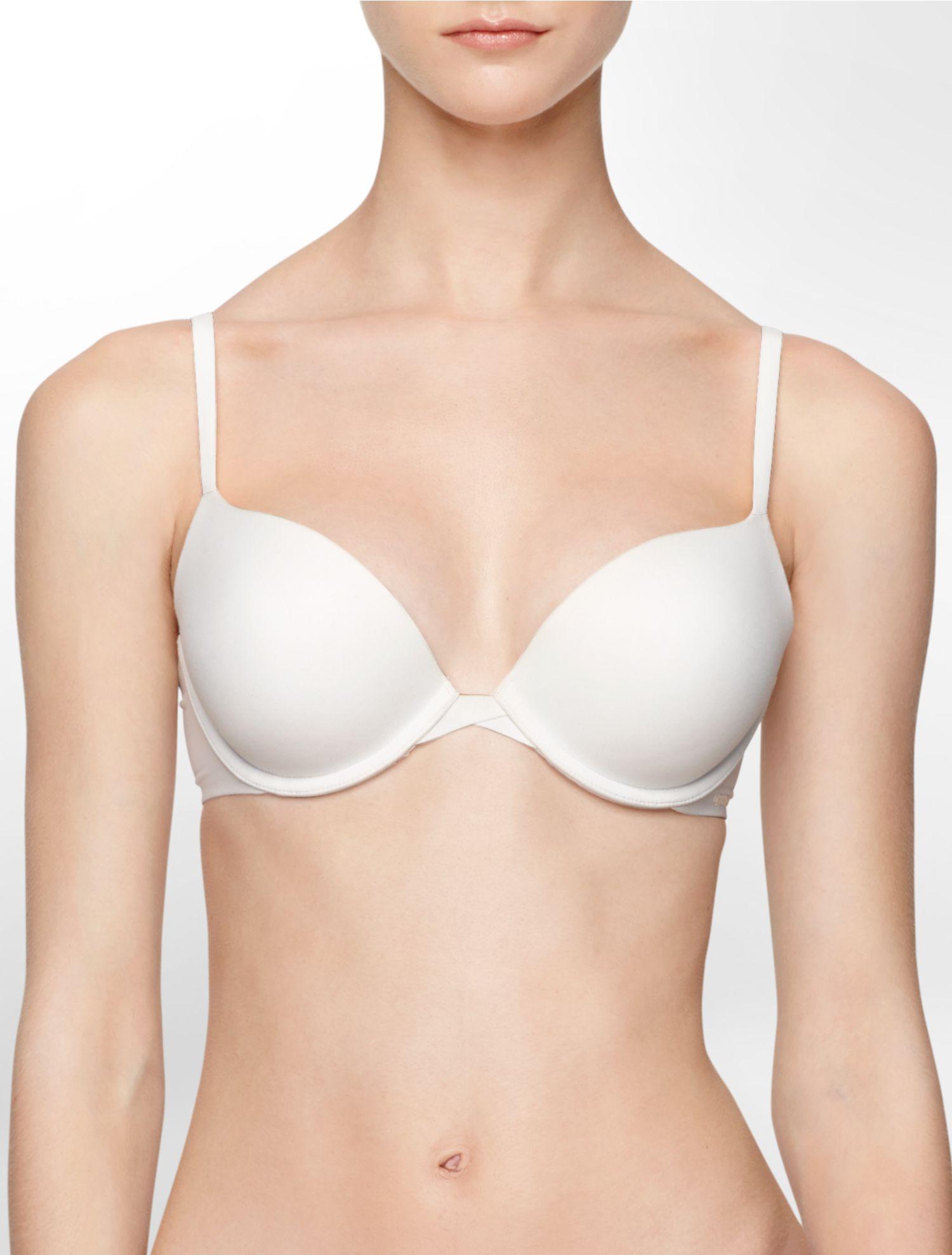 Calvin Klein Perfectly Fit Memory Touch Push-up Bra in Natural | Lyst