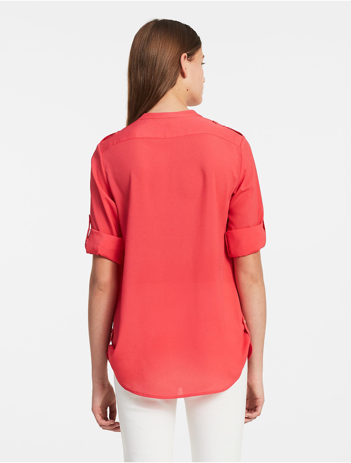 red button up blouse calvin klein red button up blouse calvin klein