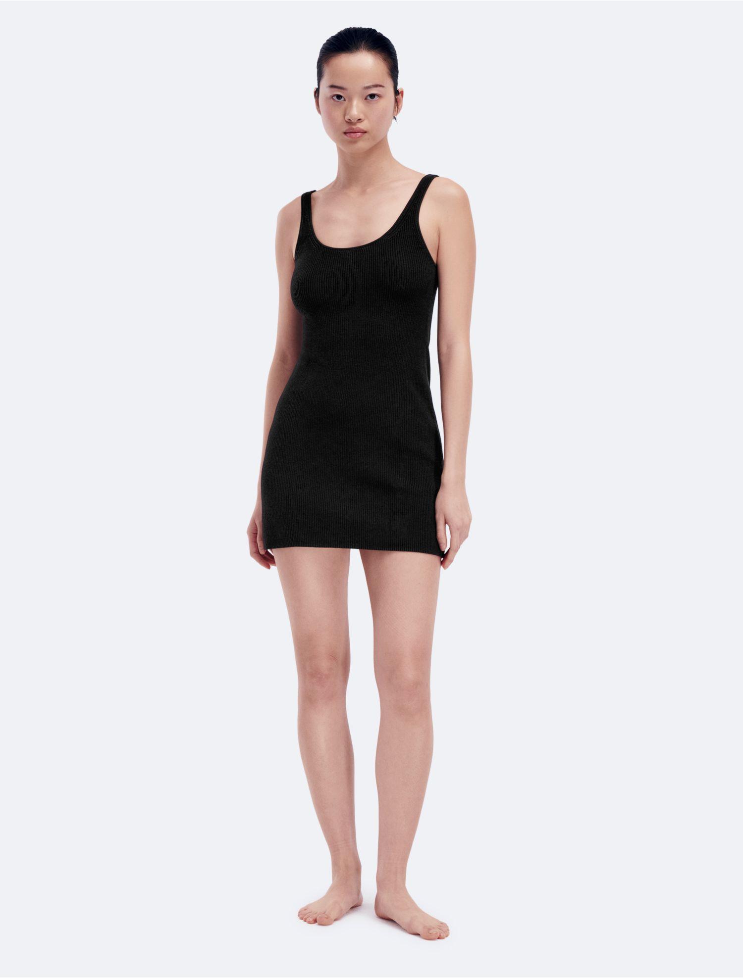 Calvin Klein Knit | Mini Black Dress in Lyst