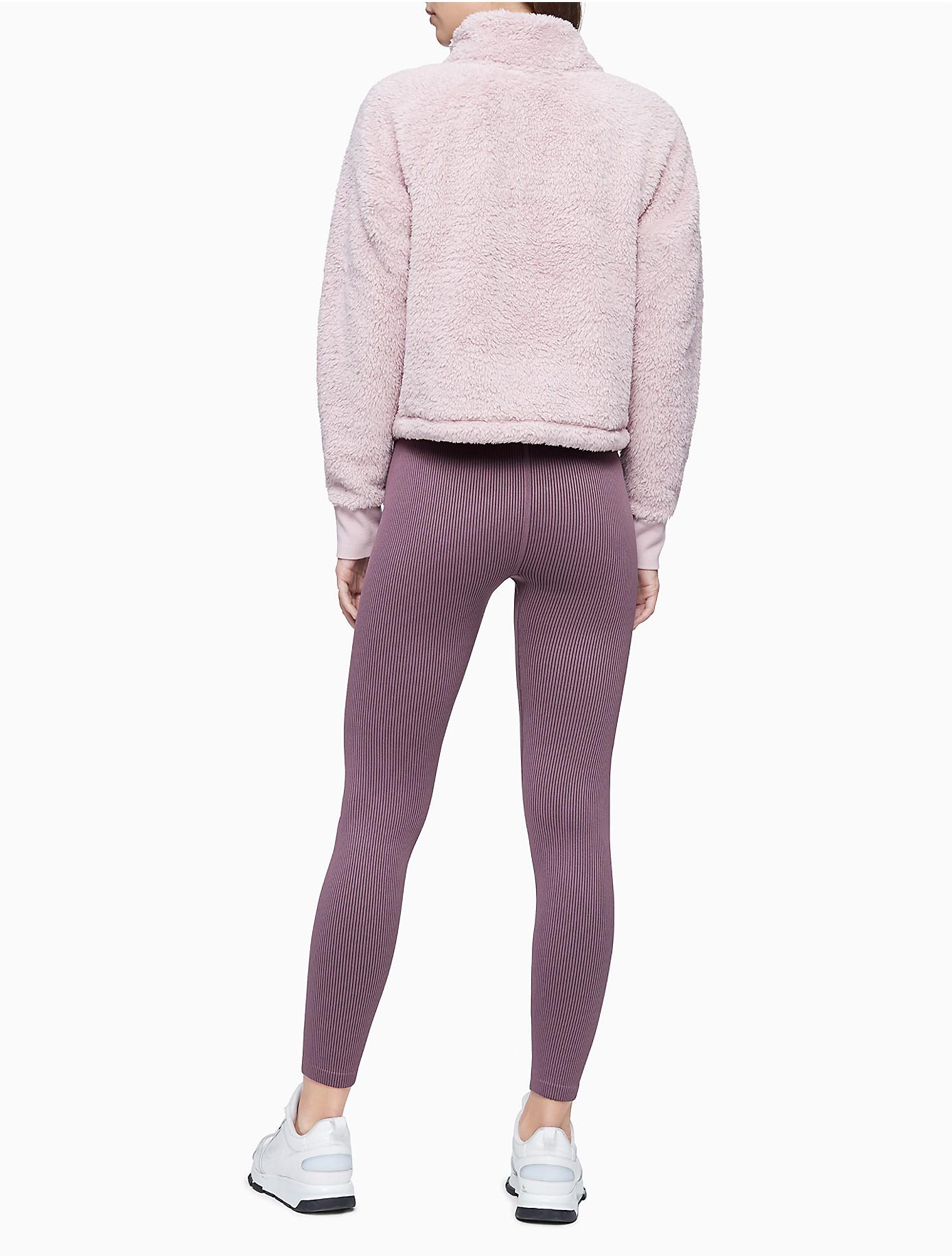 Calvin Klein Performance Fleece 1/4 Zip Cropped Sweatshirt | Lyst