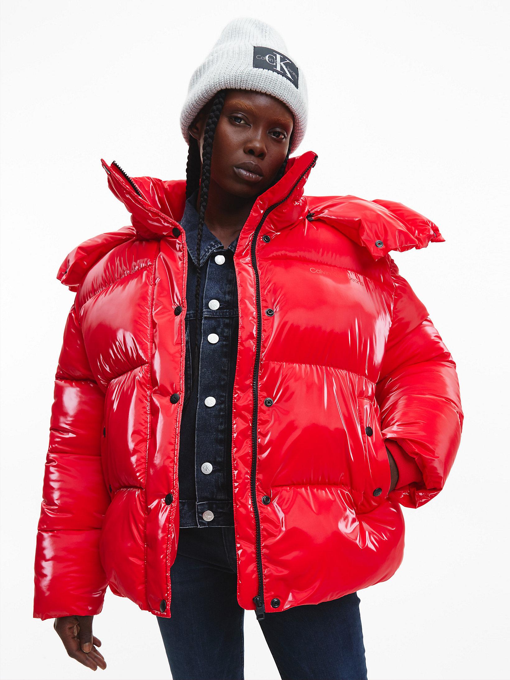 Calvin klein 2024 puffer jacket red