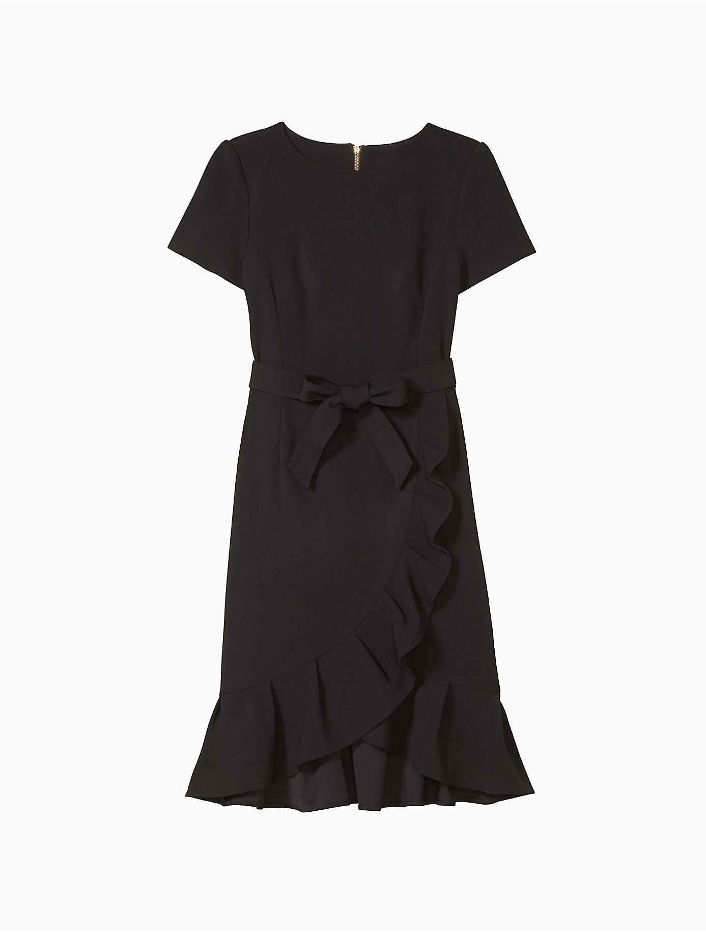 Calvin Klein Synthetic Belted Ruffle ...