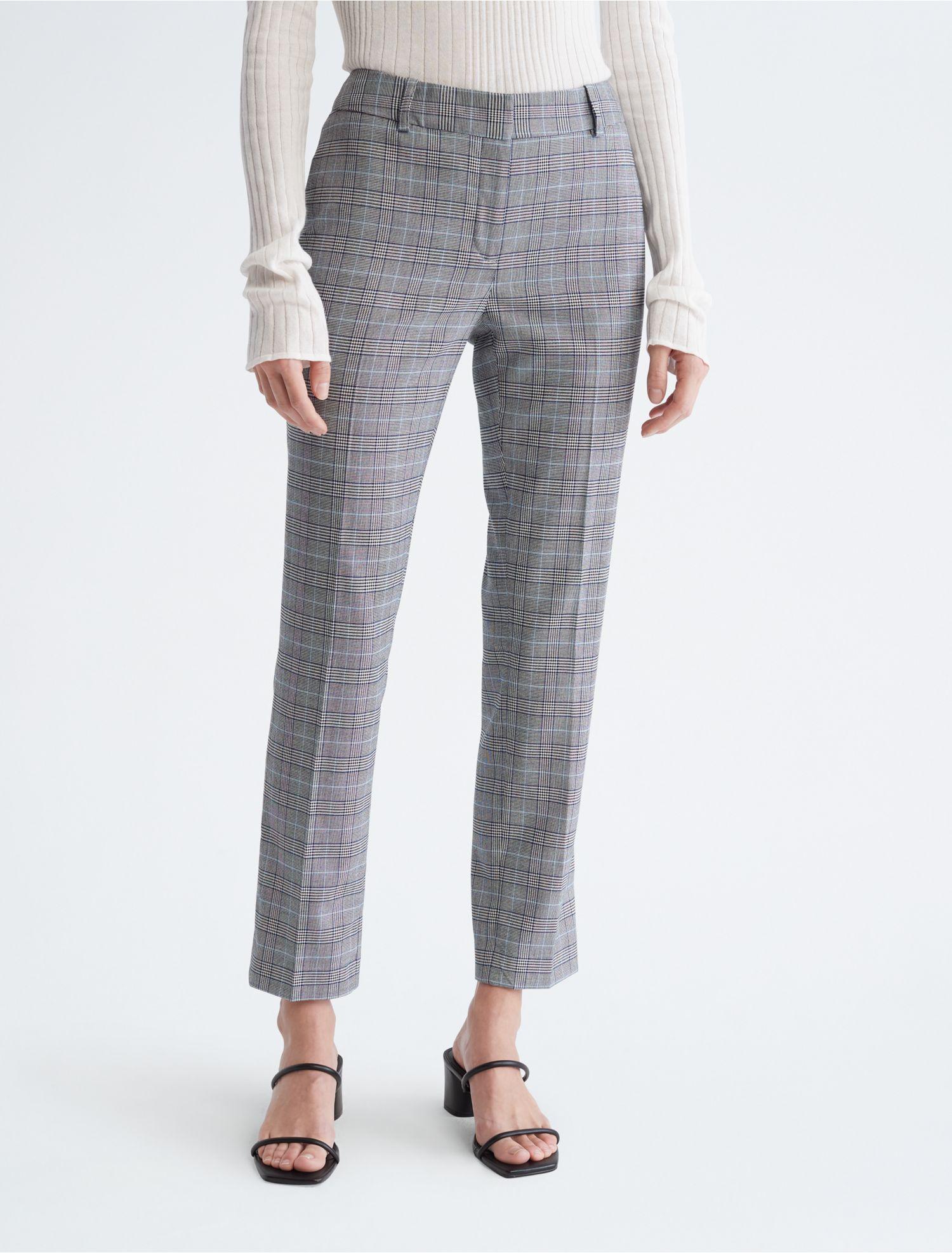 Calvin Klein Slim Fit Grey Plaid Dress Pants, $95, Macy's