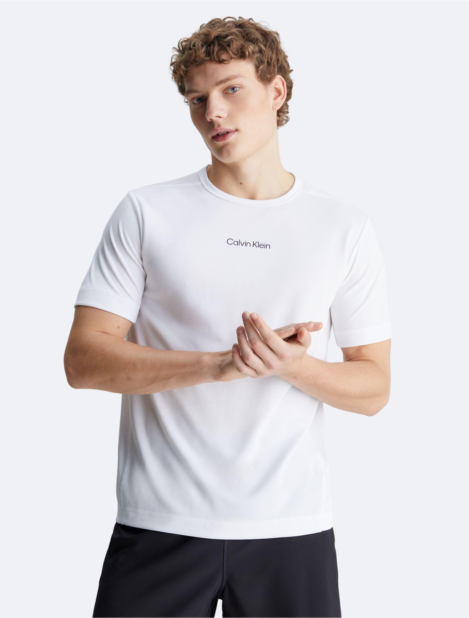 Calvin Klein Modern Sport Crewneck T-shirt in White for Men | Lyst