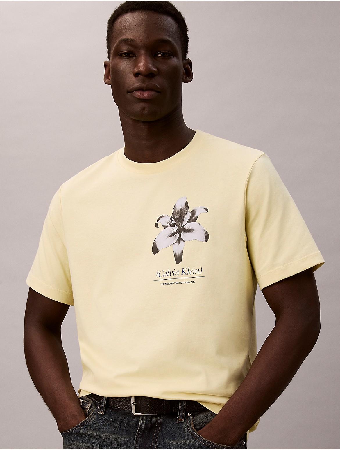 Calvin Klein Calvin Klein Flower Logo Graphic Relaxed T-Shirt in