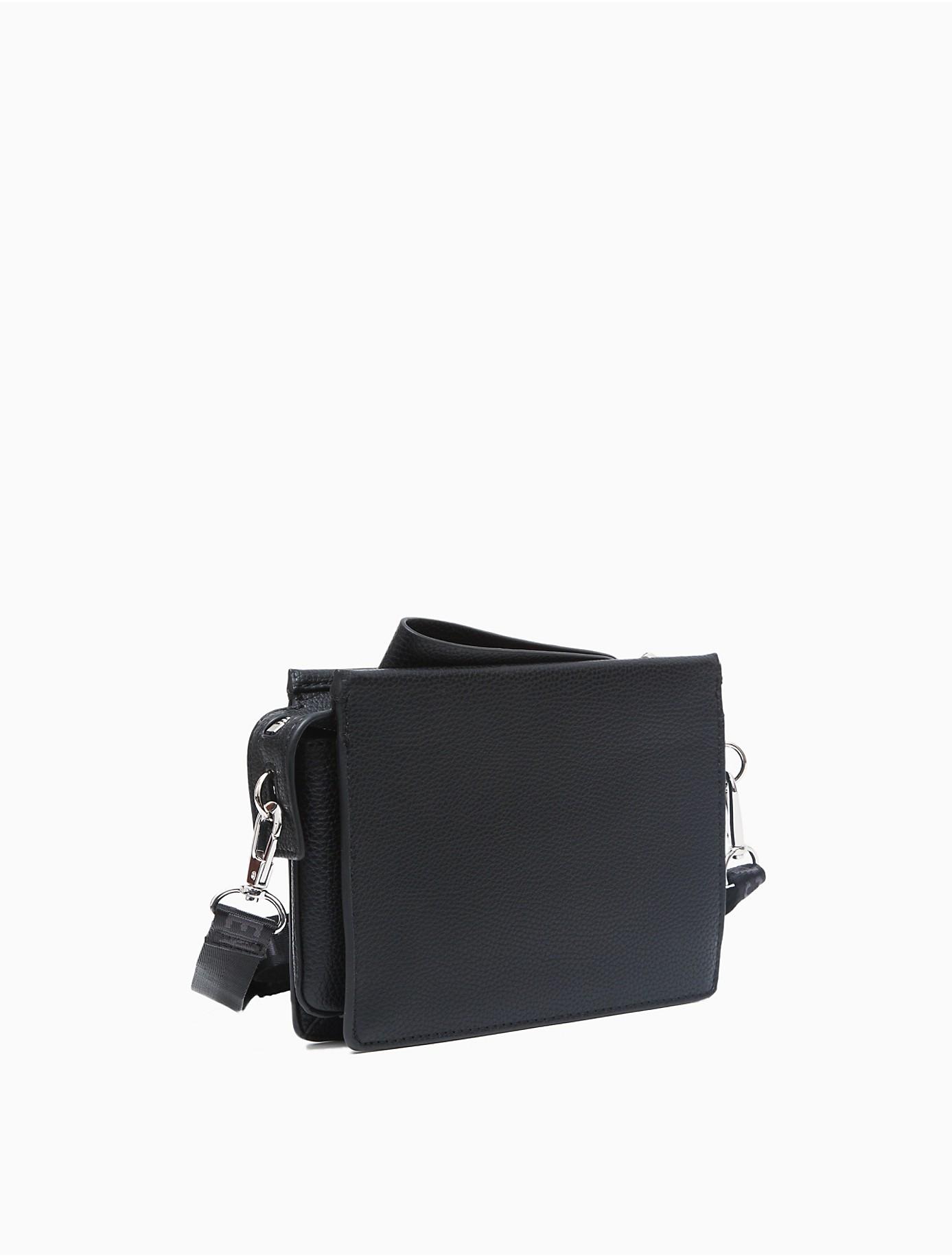 structured black crossbody bag