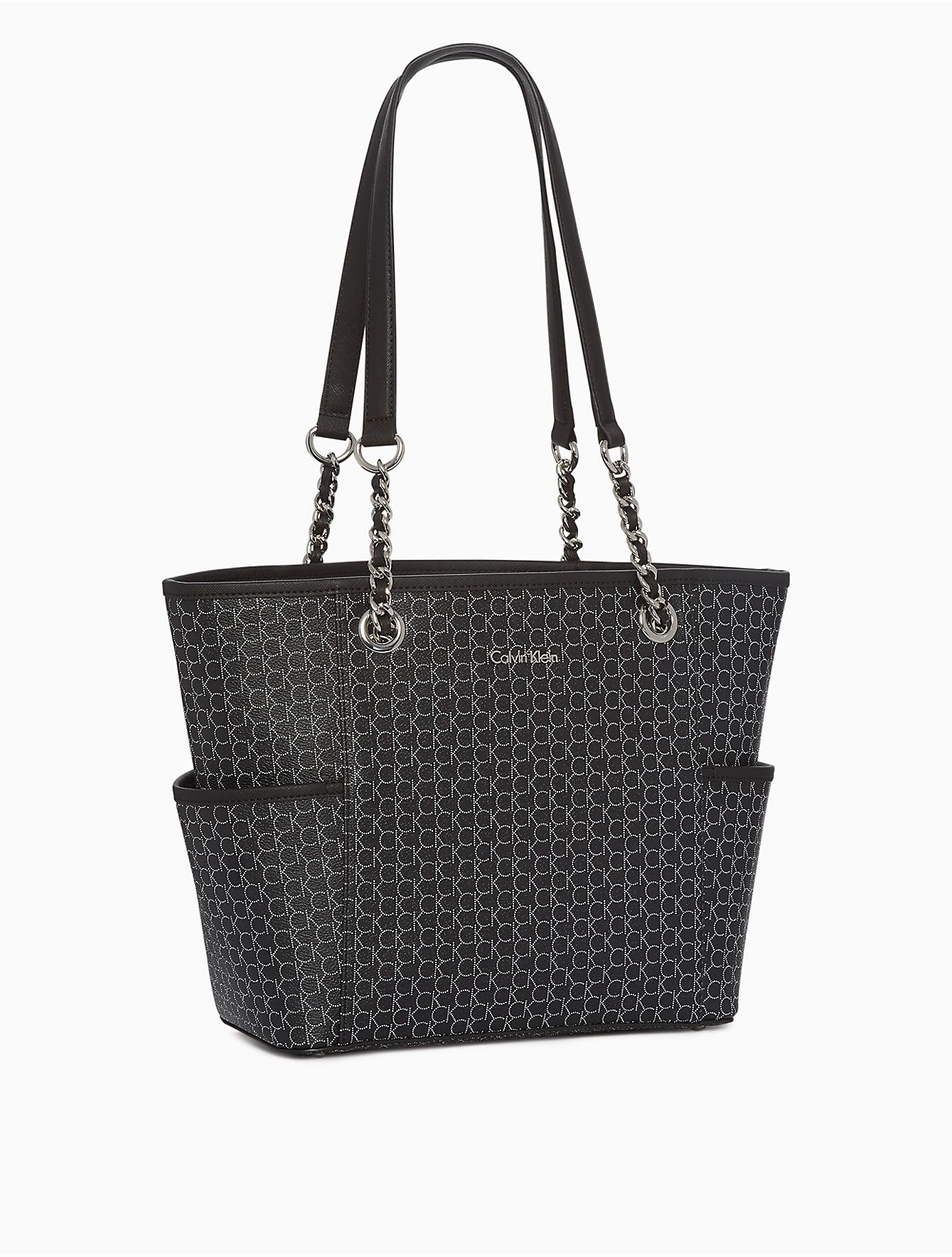 monogram chainlink tote bag