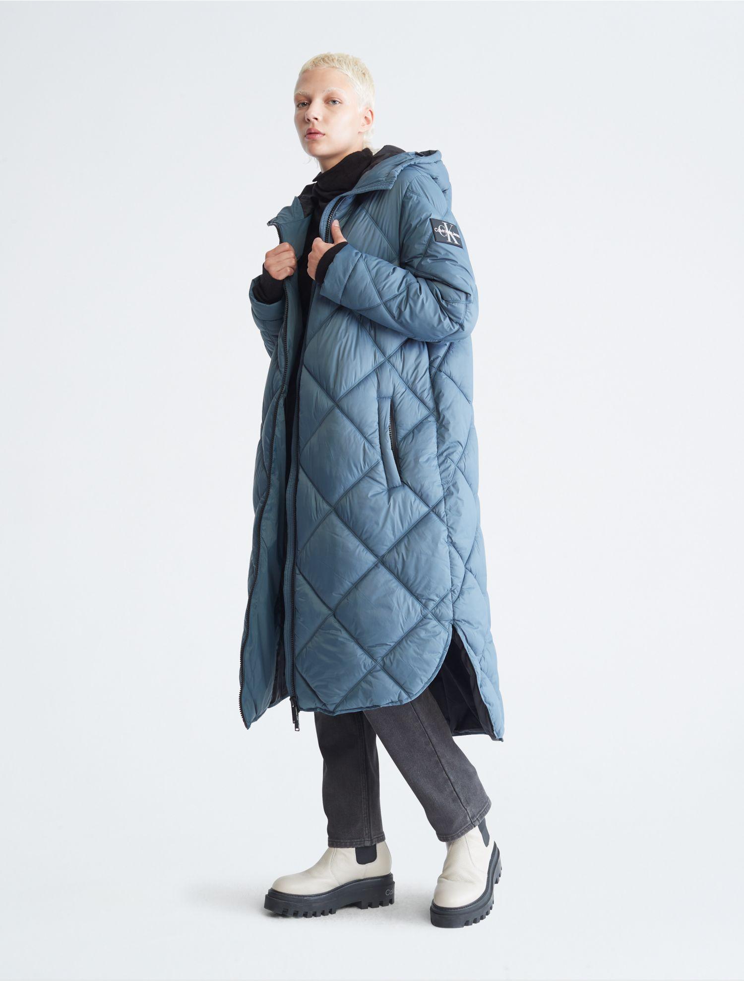 Descubrir 71+ imagen calvin klein women's hooded maxi puffer coat ...