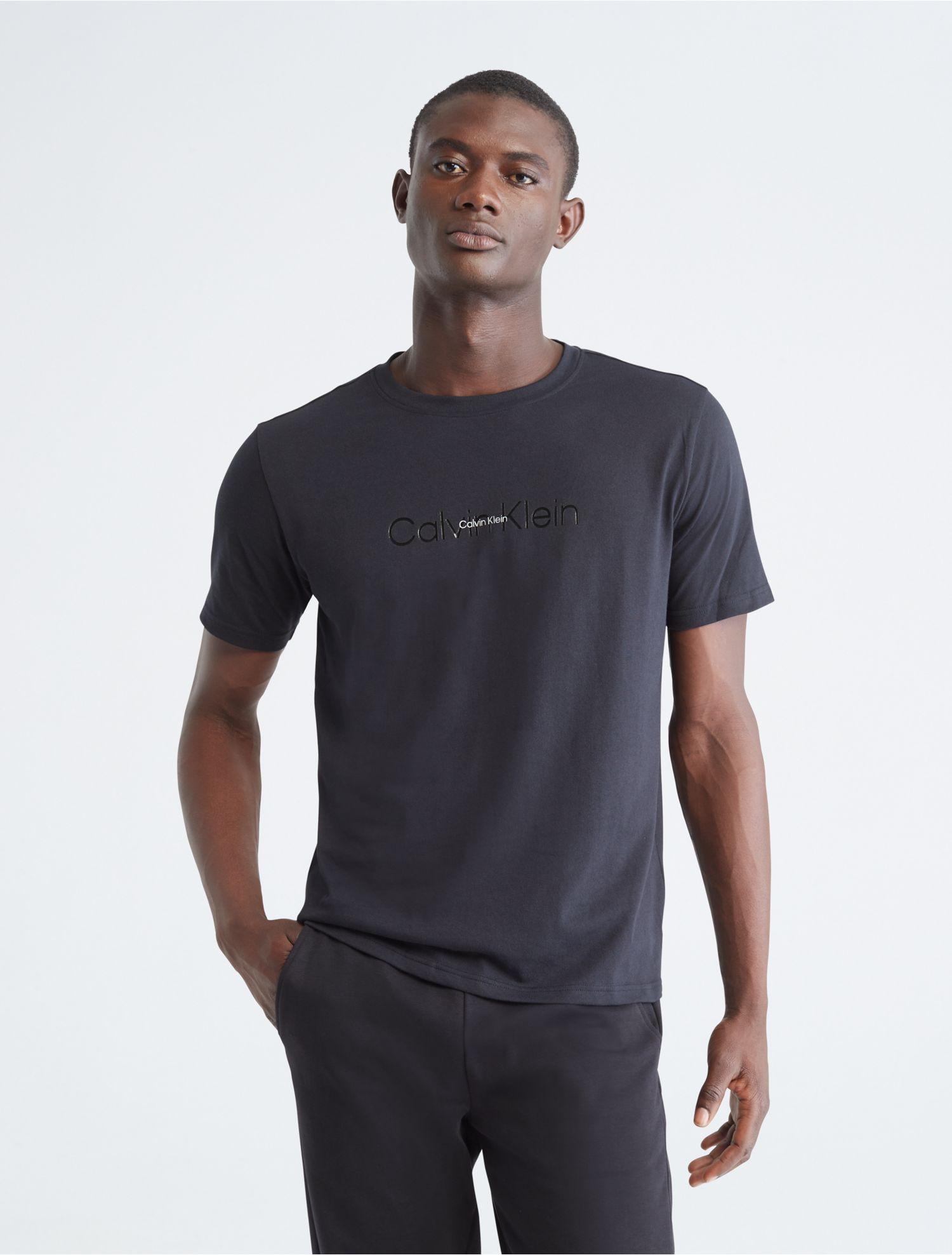 Calvin Klein Performance Embossed Icon Short Sleeve T-shirt in Blue for Men  | Lyst