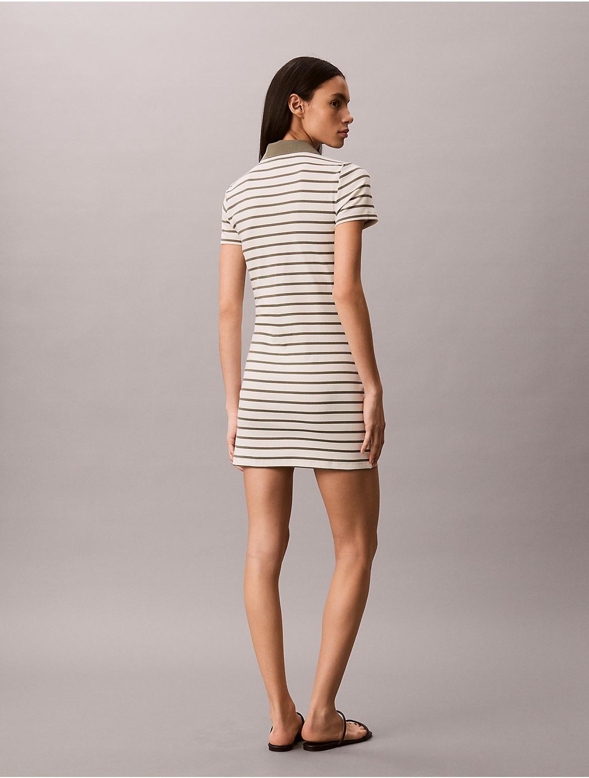calvin klein striped shirt dress Striped cotton wrap dress Multicolour Calvin klein - Women