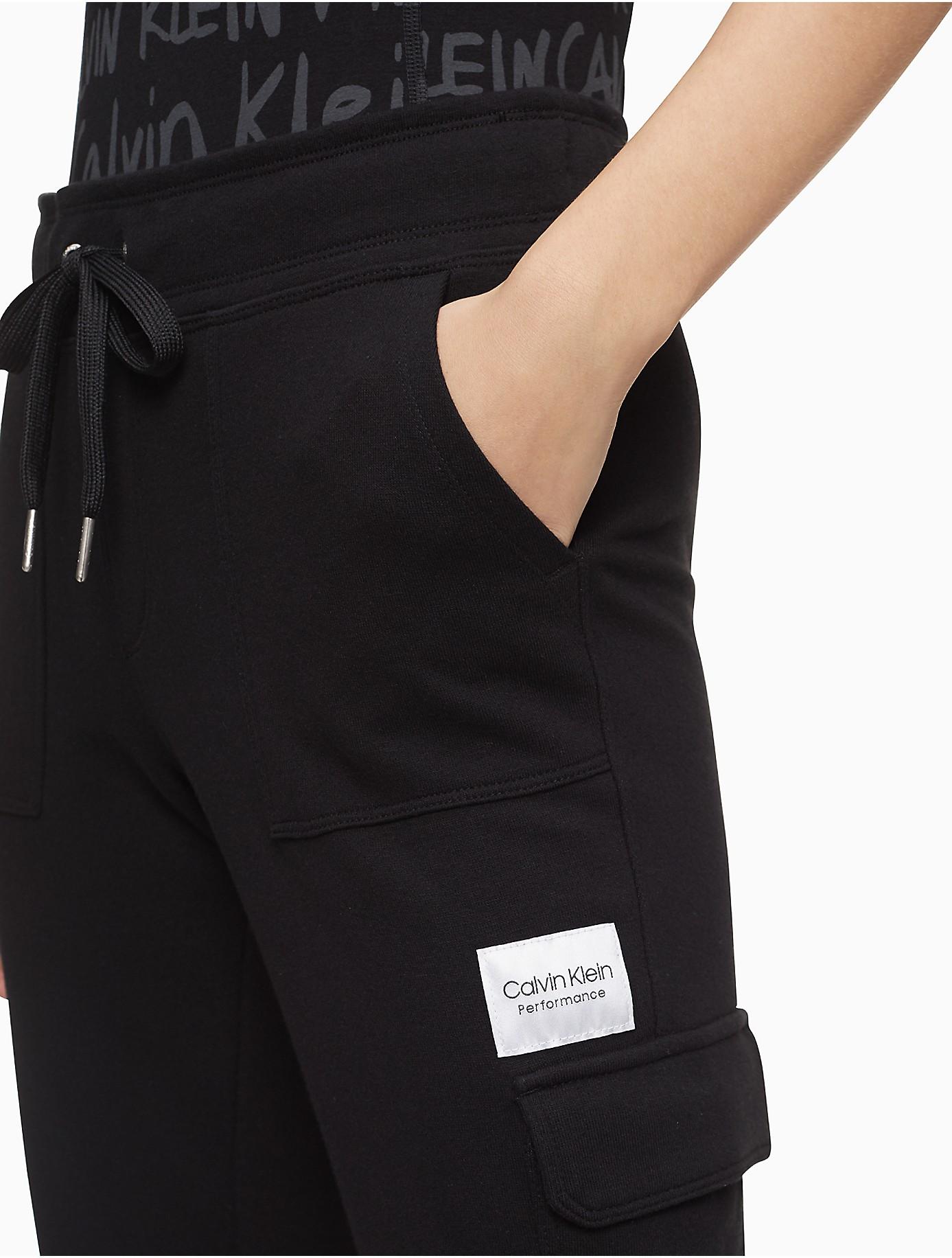 Calvin Klein Cotton Performance Slim Fit Logo Patch Cargo Pants in Black |  Lyst