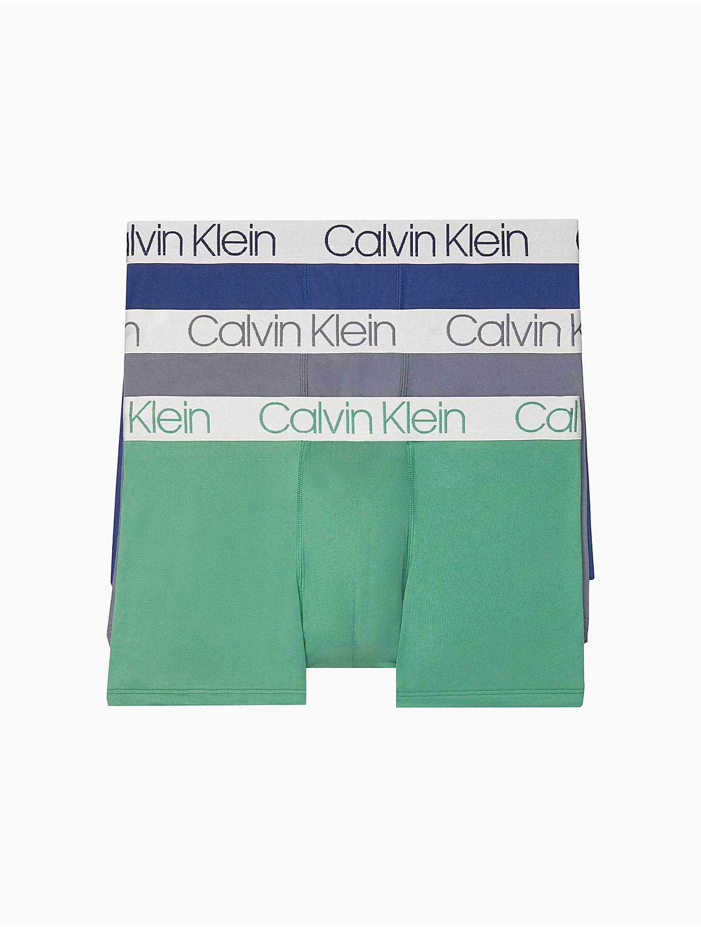 Calvin Klein Chromatic Micro 3-pack Trunk in Green for Men | Lyst