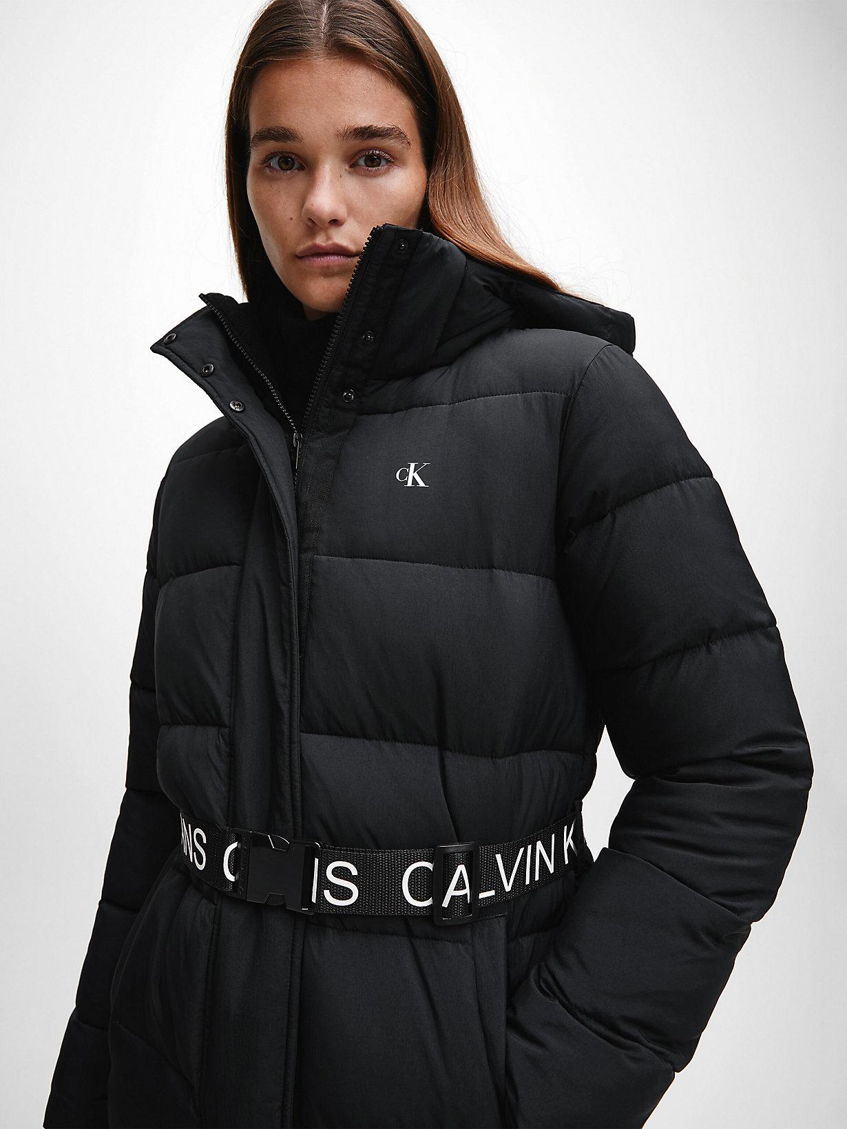 Calvin Klein Nylon Belted Puffer Coat 