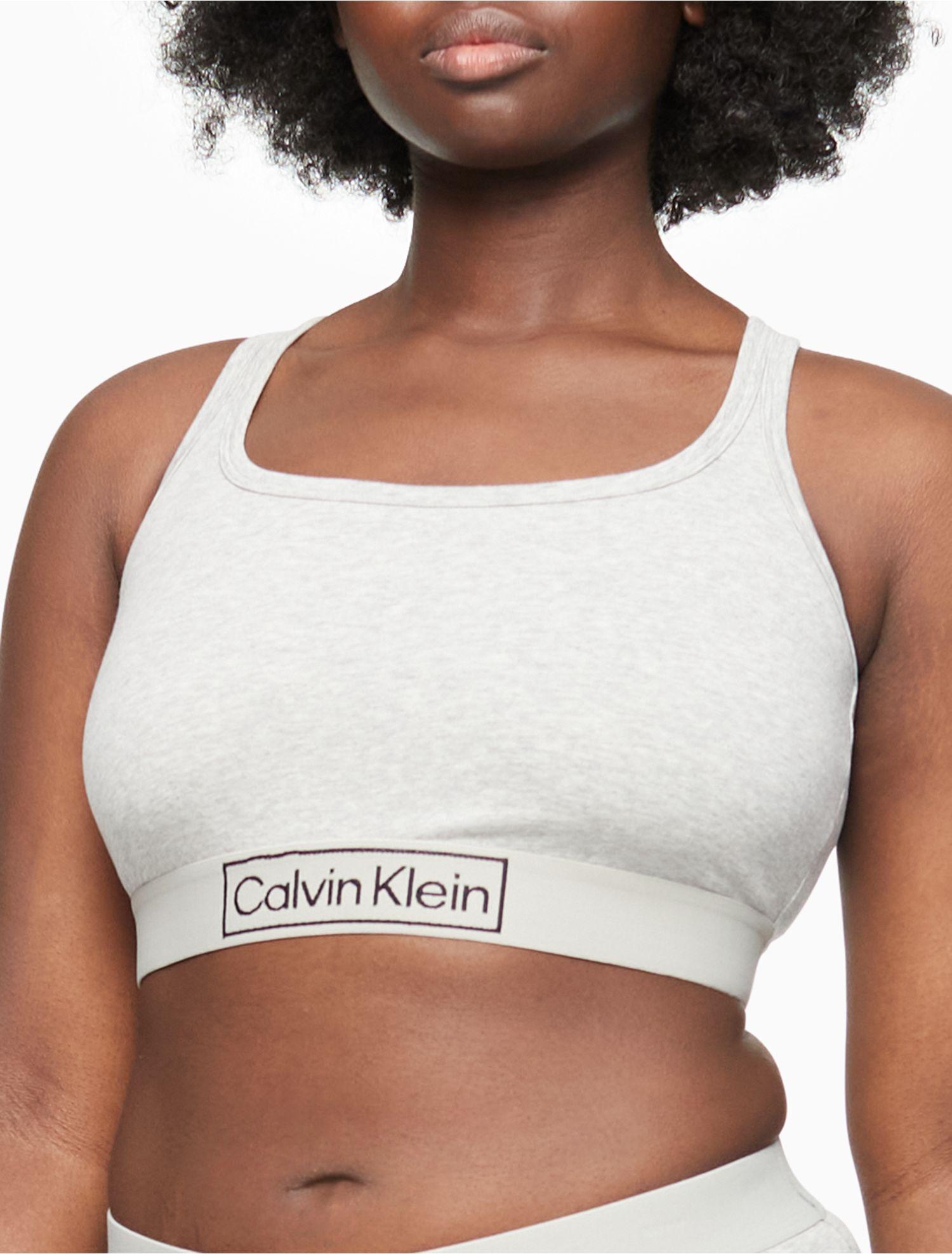Calvin Klein Reimagined Heritage Plus Unlined Bralette in White