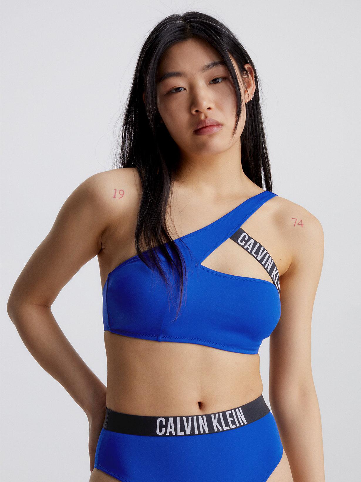 Blue calvin best sale klein bikini top