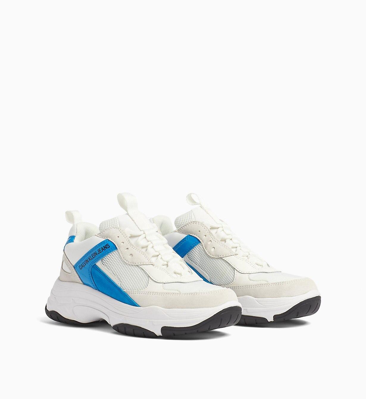 calvin klein demos chunky trainers in white