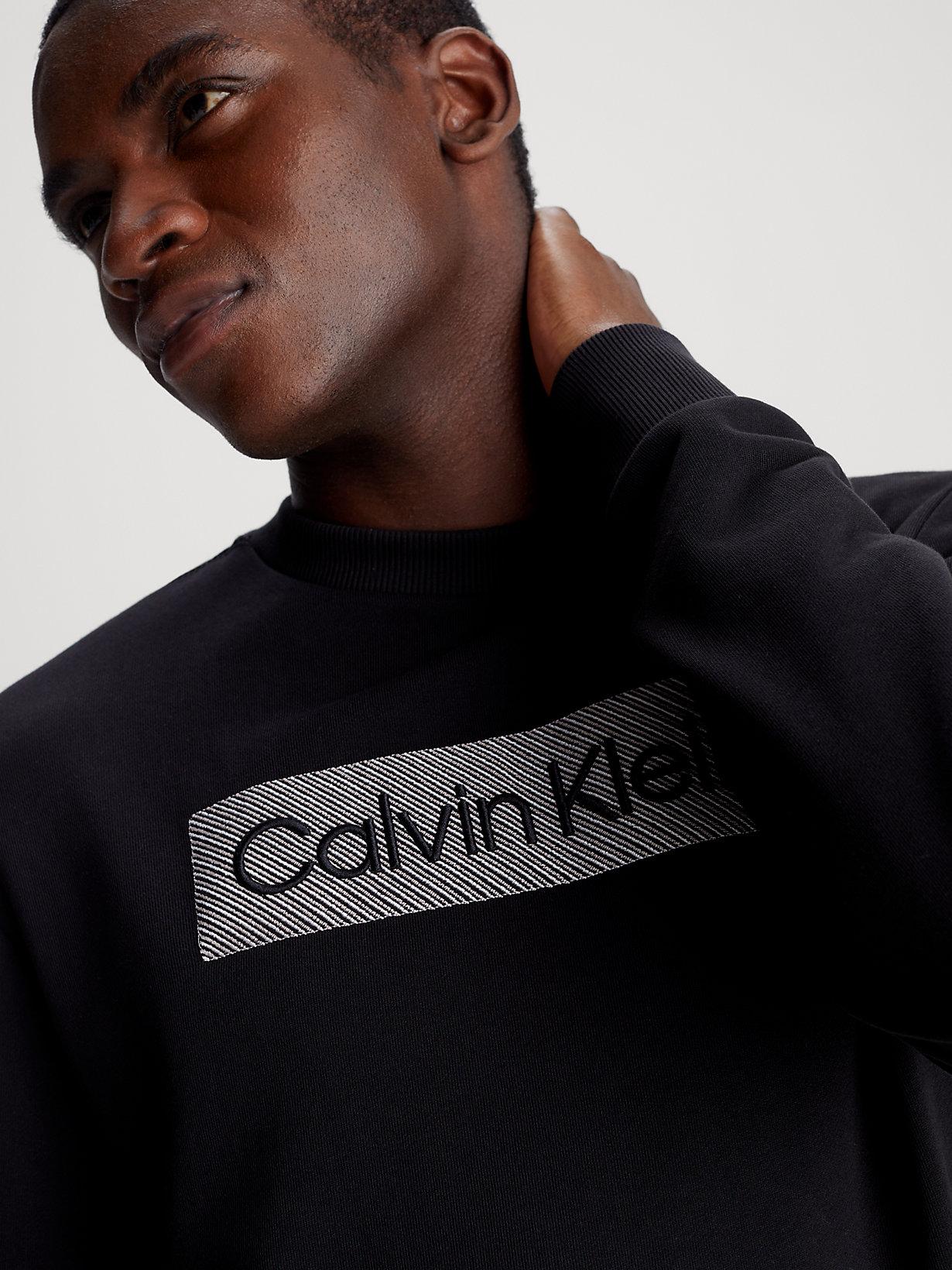 Calvin klein black sweatshirt mens cheap