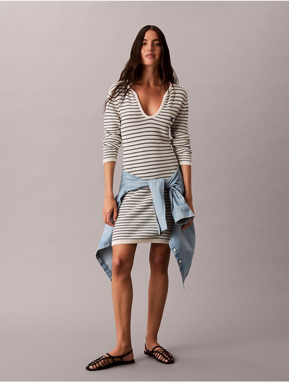 calvin klein black and white striped dress Calvin Klein Dress – Wavi main image 1