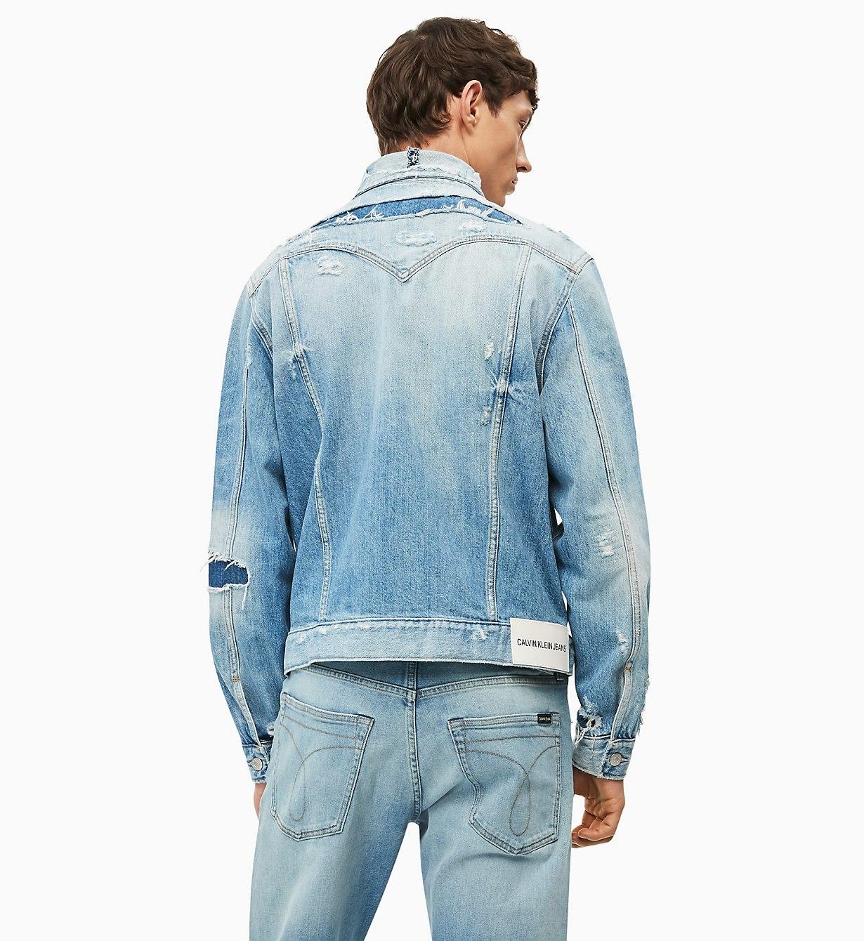 calvin klein distressed denim jacket