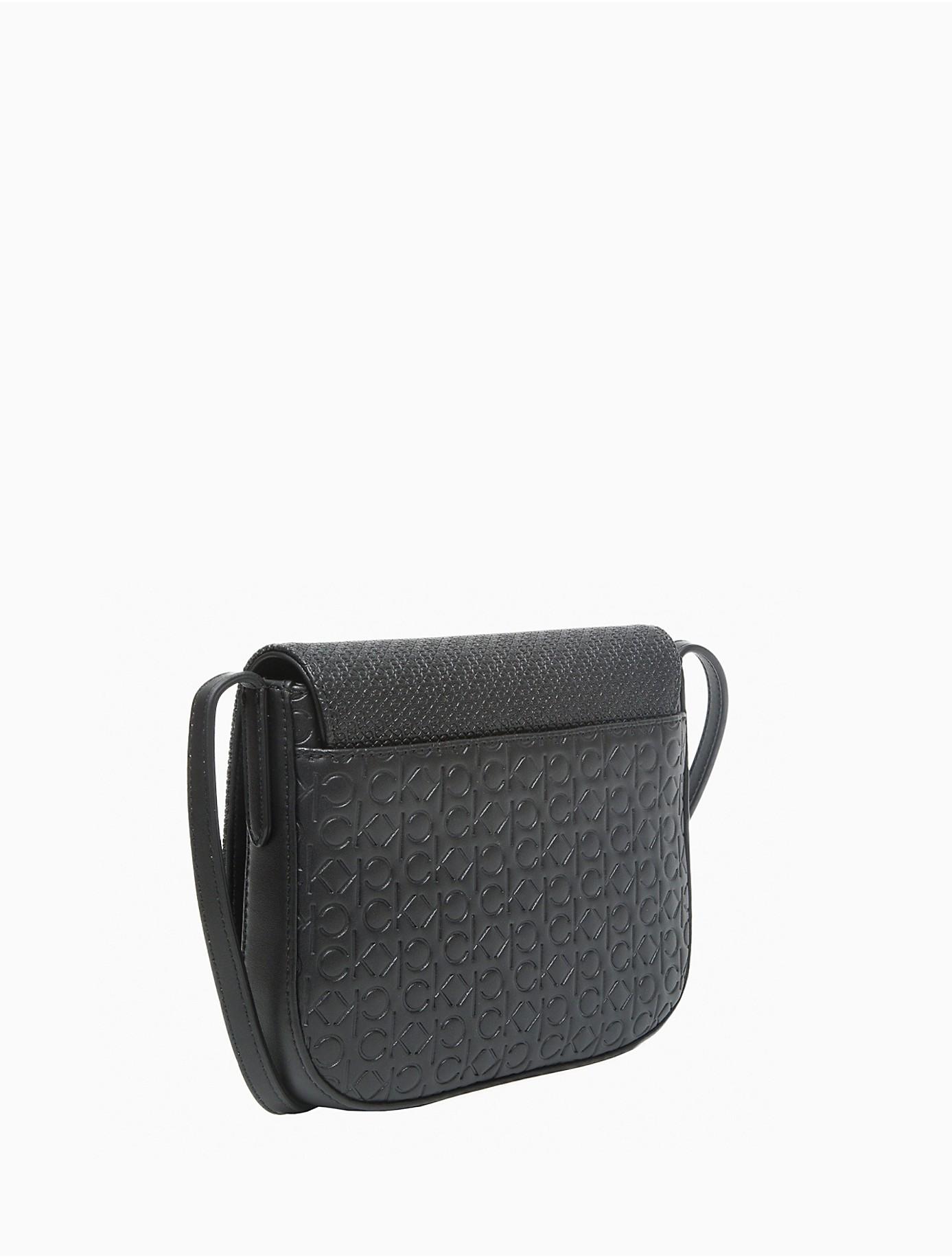 Calvin Klein Monogram Logo Crossbody Bag in Black Lyst