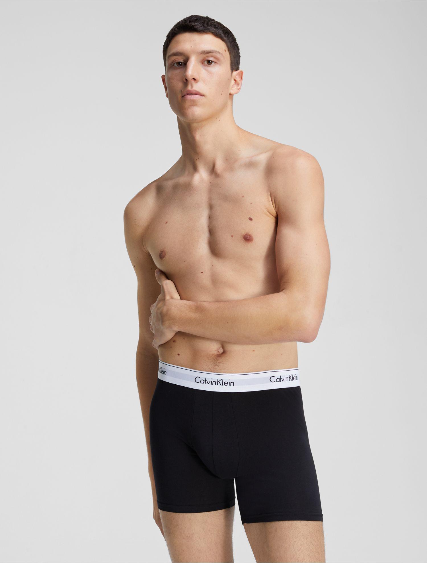 Calvin Klein Modern Cotton Stretch 3 Pack Boxer Brief in Black for