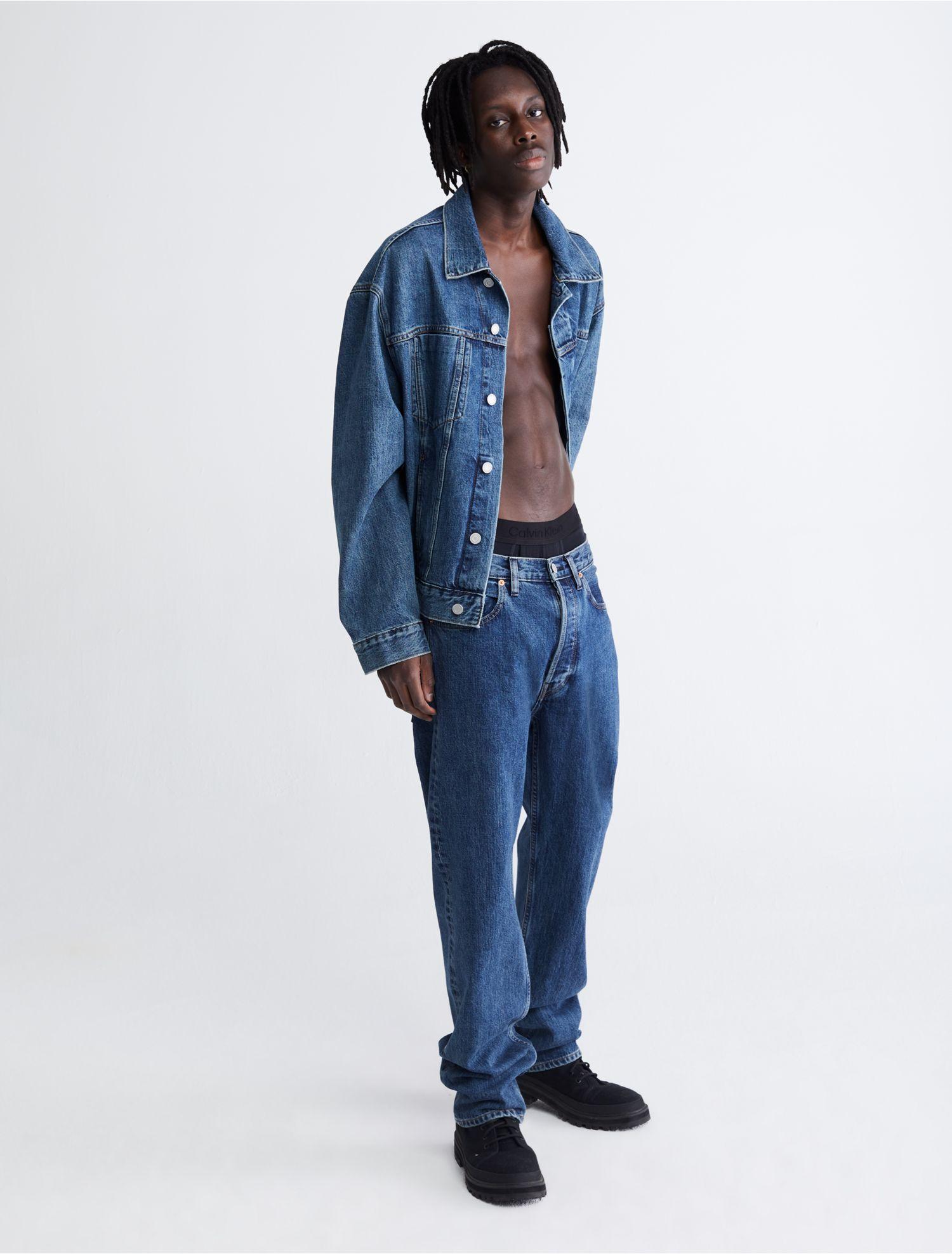Calvin Klein Standards Stone Indigo Rinse Straight Leg Jeans in Blue for Men  | Lyst