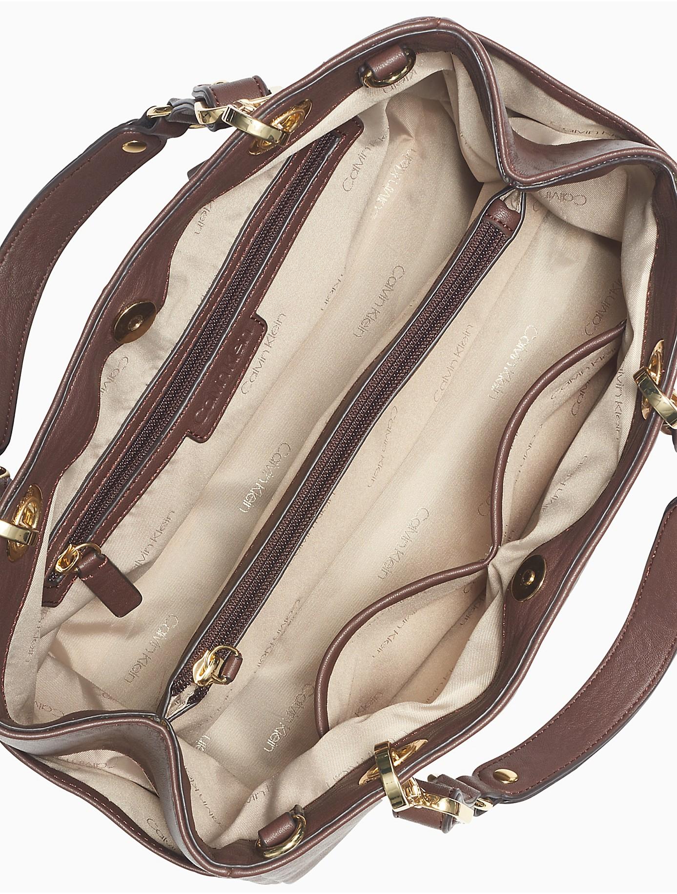 triple compartment satchel