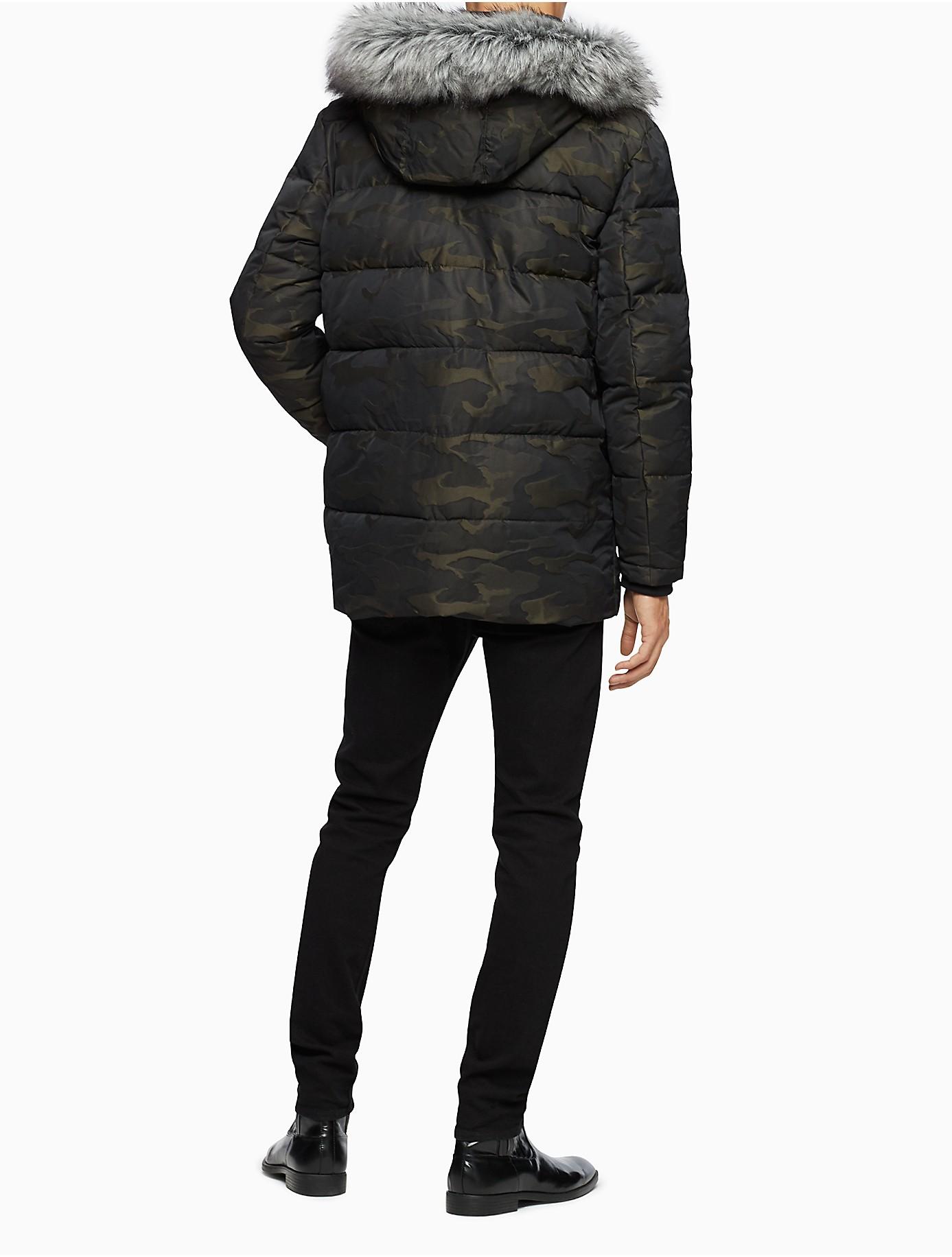 Calvin Klein Classic Fit Camo Puffer Jacket in Black for Men Lyst
