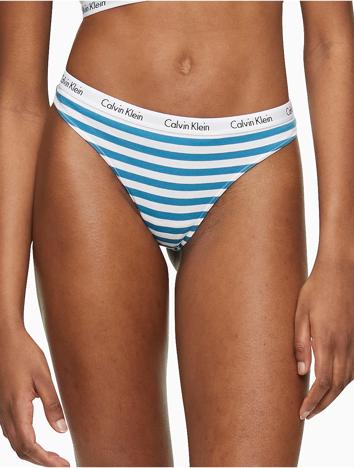 calvin klein logo cotton string thong