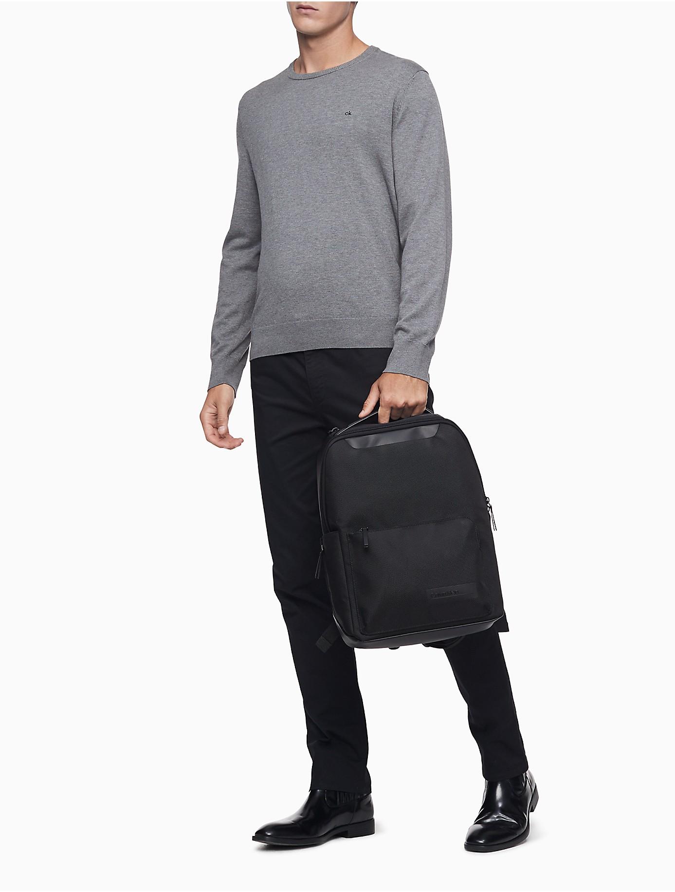Calvin Klein Synthetic Tech Nylon Large Backpack in Black for Men | Lyst