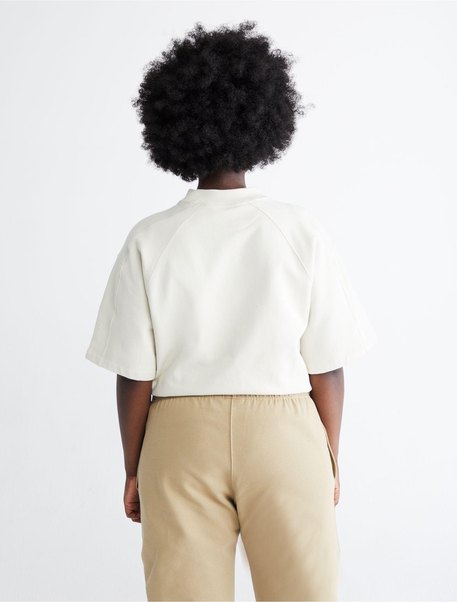 postkantoor Pidgin tuin Calvin Klein Standards Fleece Short Sleeve Sweatshirt in White | Lyst