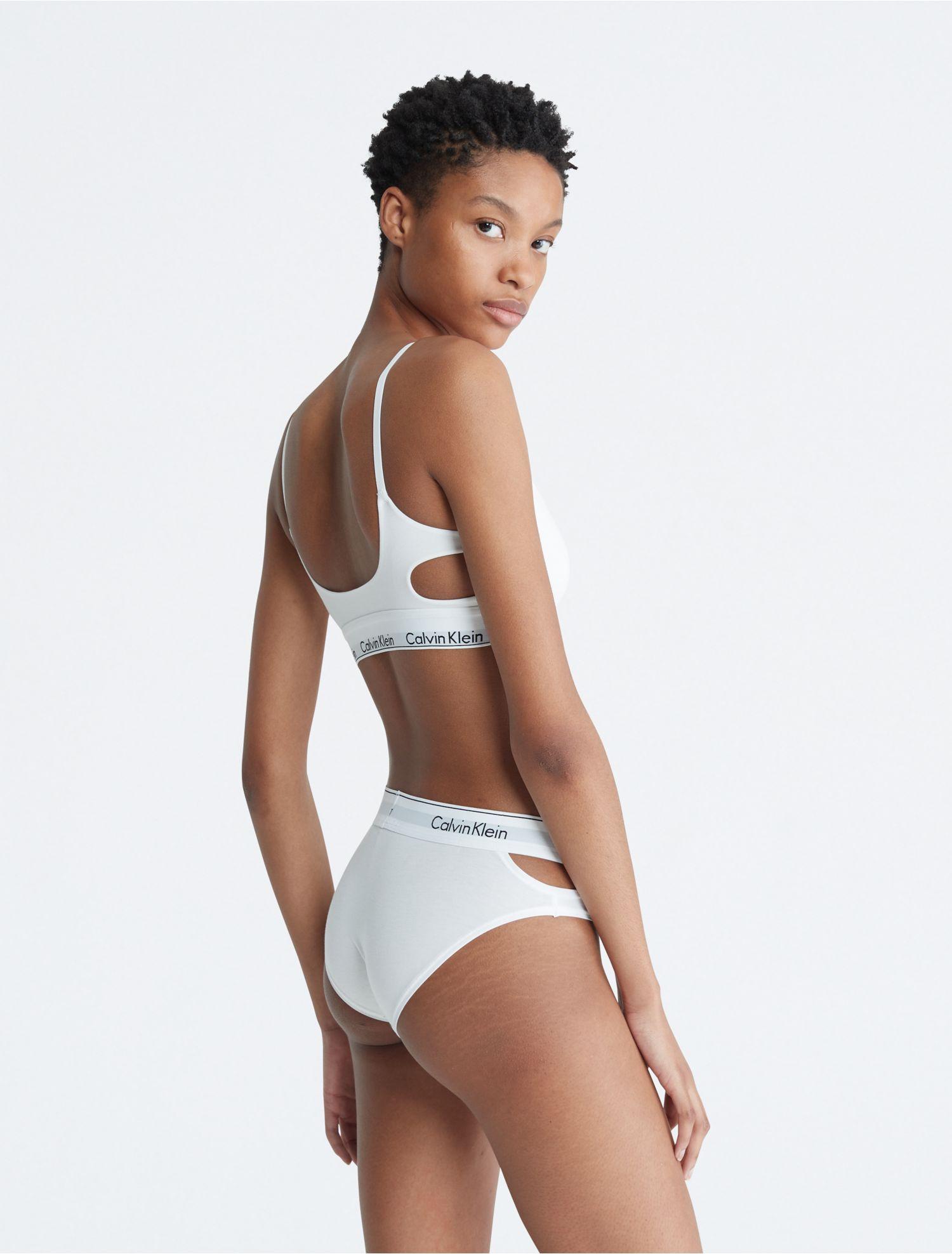Calvin Klein Body Unlined Scoop Brack Bralette White