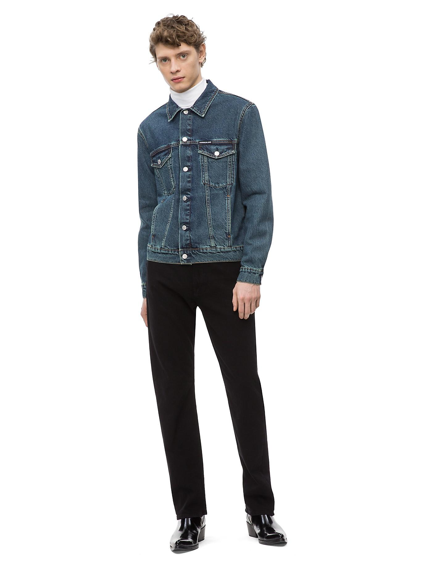 Calvin Klein Ckj 035 Straight-fit Jeans in Black for Men | Lyst