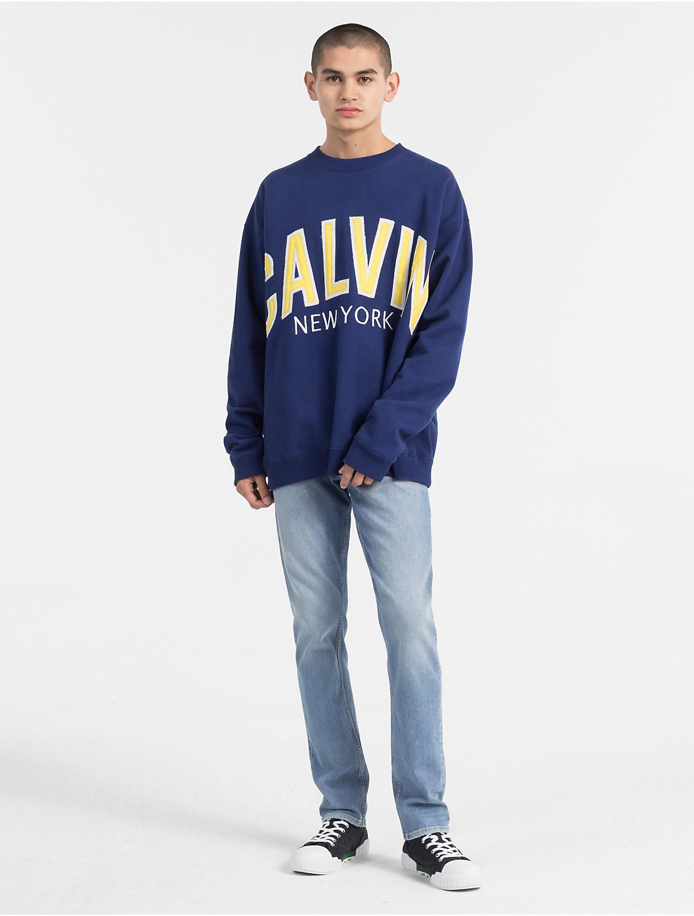 Calvin Klein Blue Sweatshirt Factory Sale, SAVE 51%.