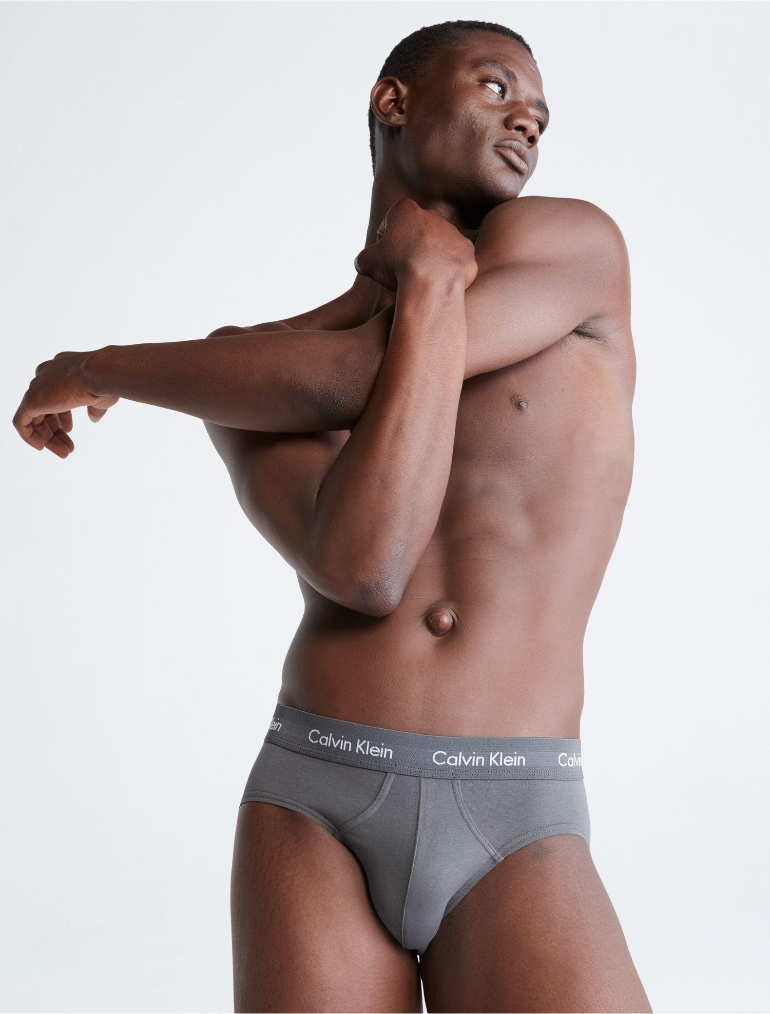 Calvin Klein Cotton Stretch 3-pack Hip Brief in White for Men | Lyst
