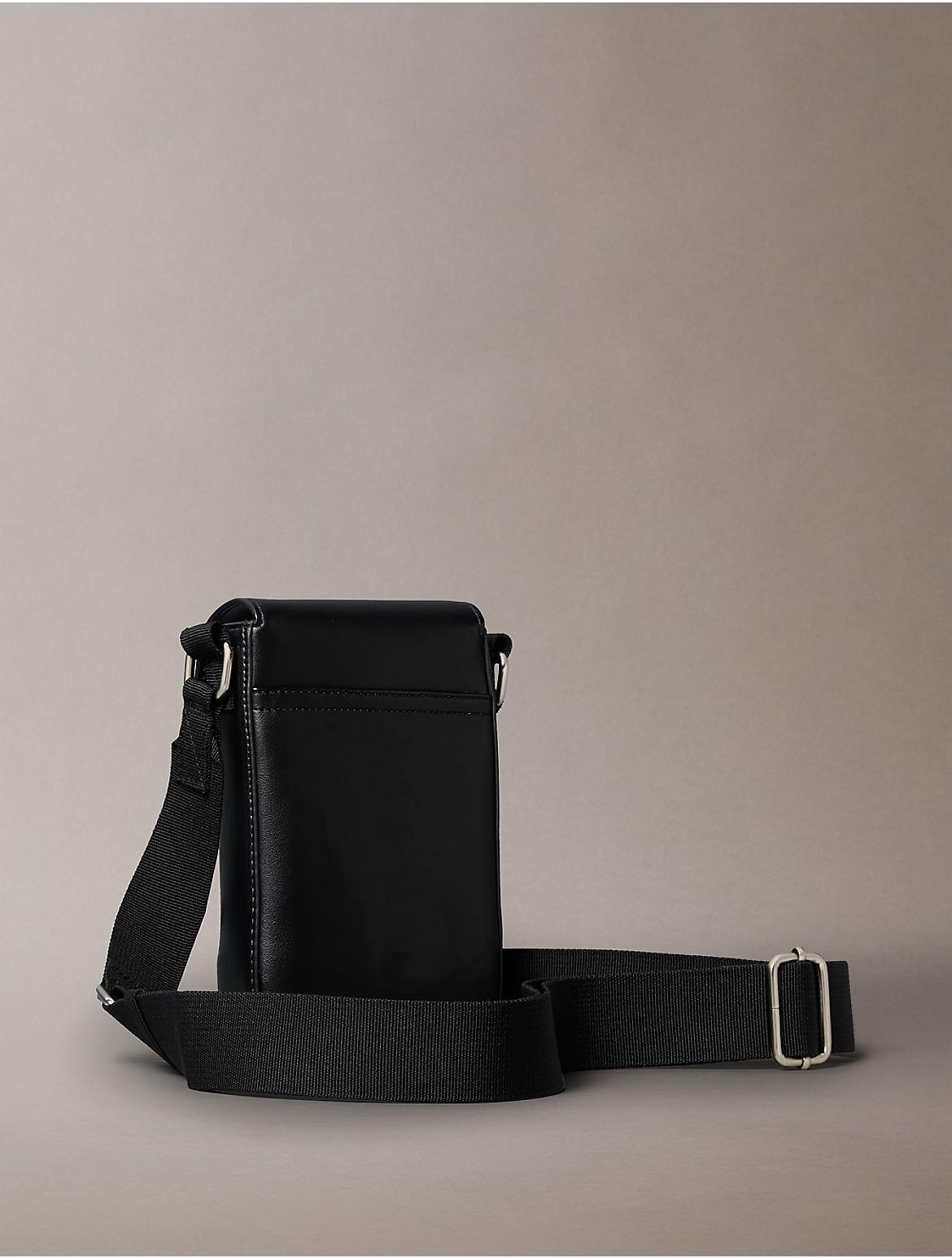 ショルダーバッグ   Monogram Logo Flap Phone Crossbody Bag Calvin Klein Monogram Logo Flap Phone Crossbody Bag in Black