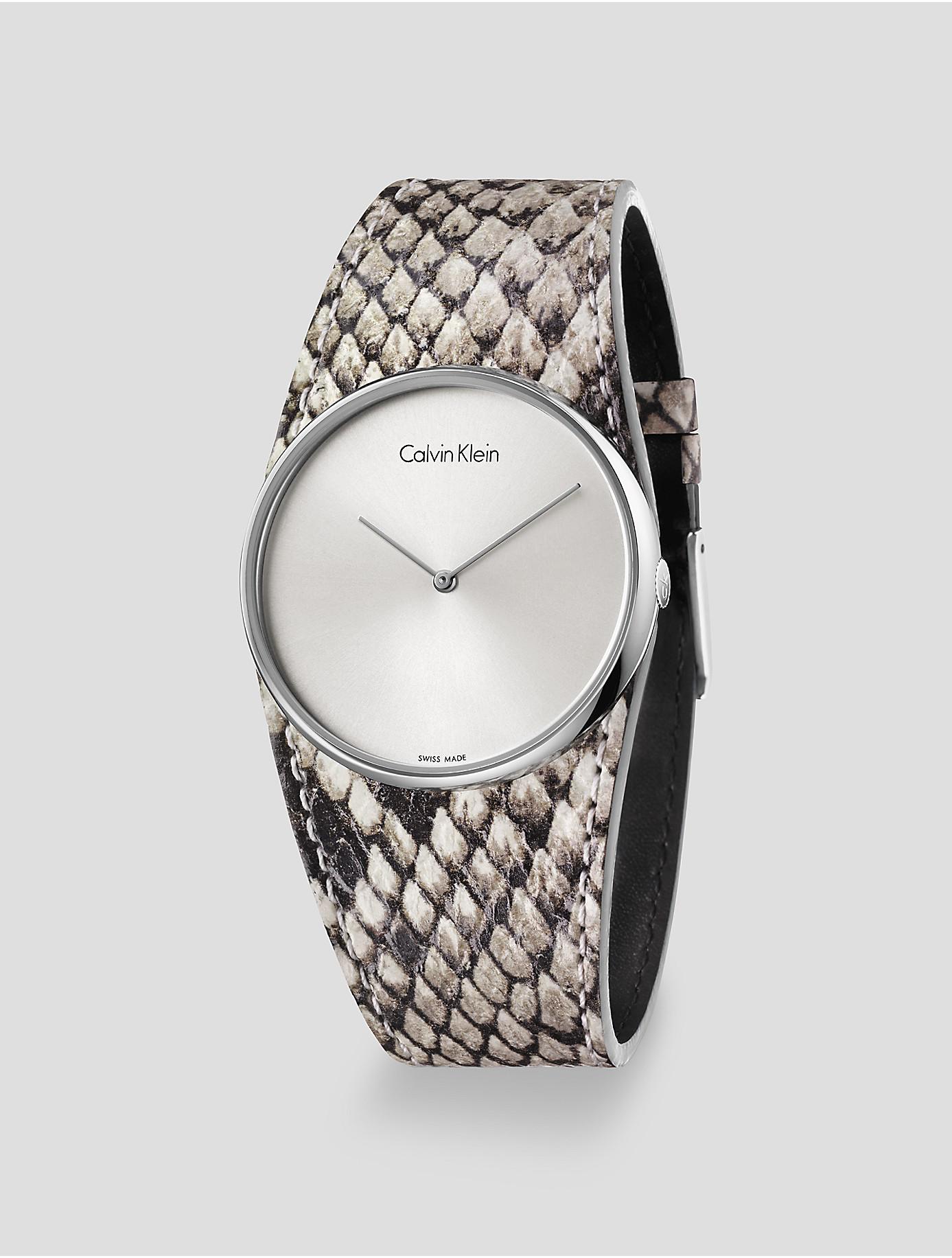 Calvin Klein K5V231L6 Snakeskin Watch | Lyst