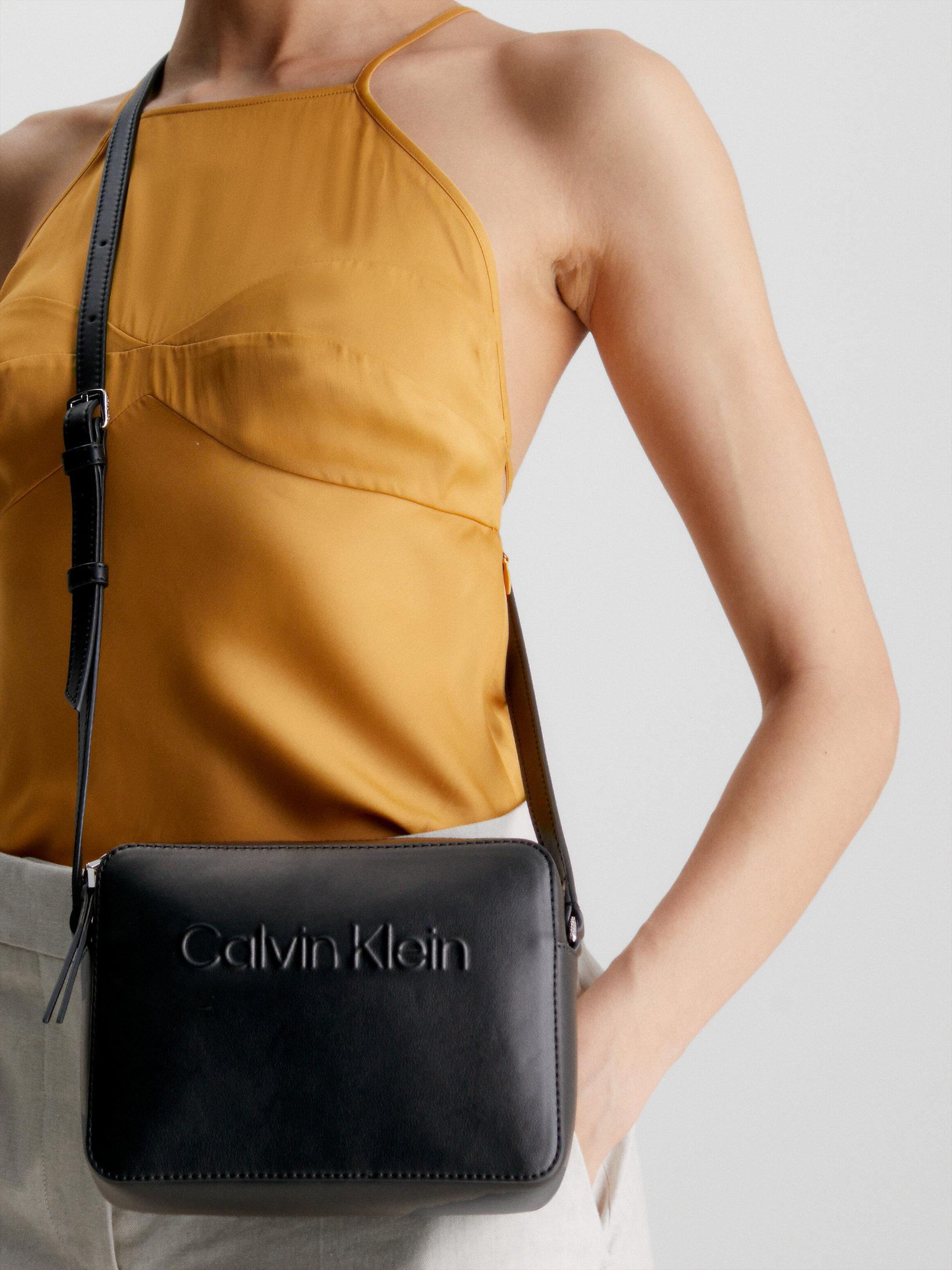 Calvin Klein Recycled Crossbody Bag in Black | Lyst UK